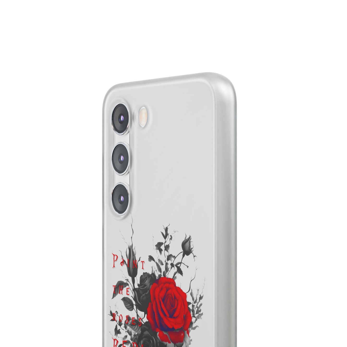 Red Rose Floral Phone Case — 'Paint the Red' Artistic iPhone Cover