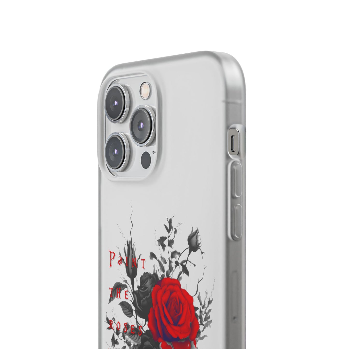 Red Rose Floral Phone Case — 'Paint the Red' Artistic iPhone Cover