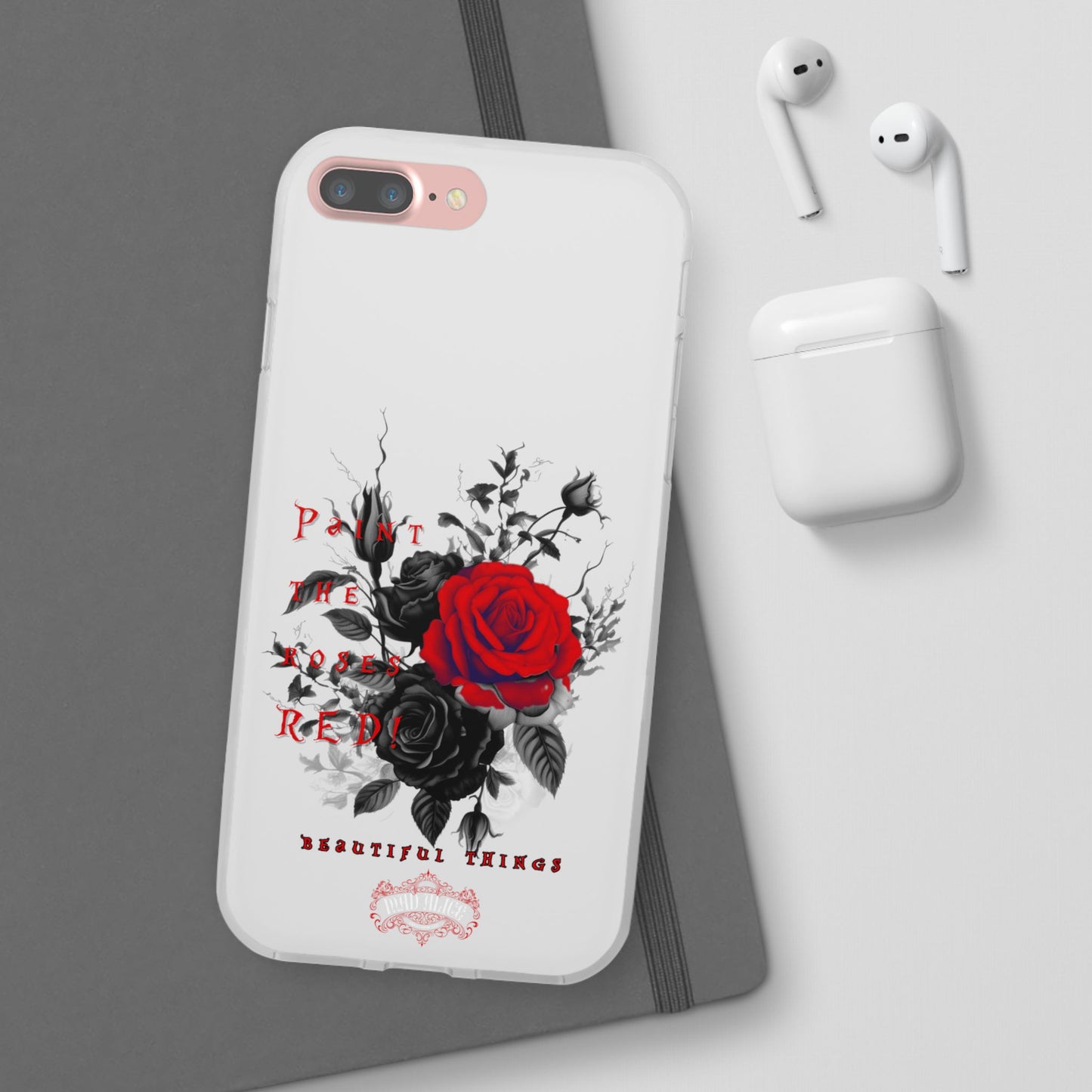 Red Rose Floral Phone Case — 'Paint the Red' Artistic iPhone Cover
