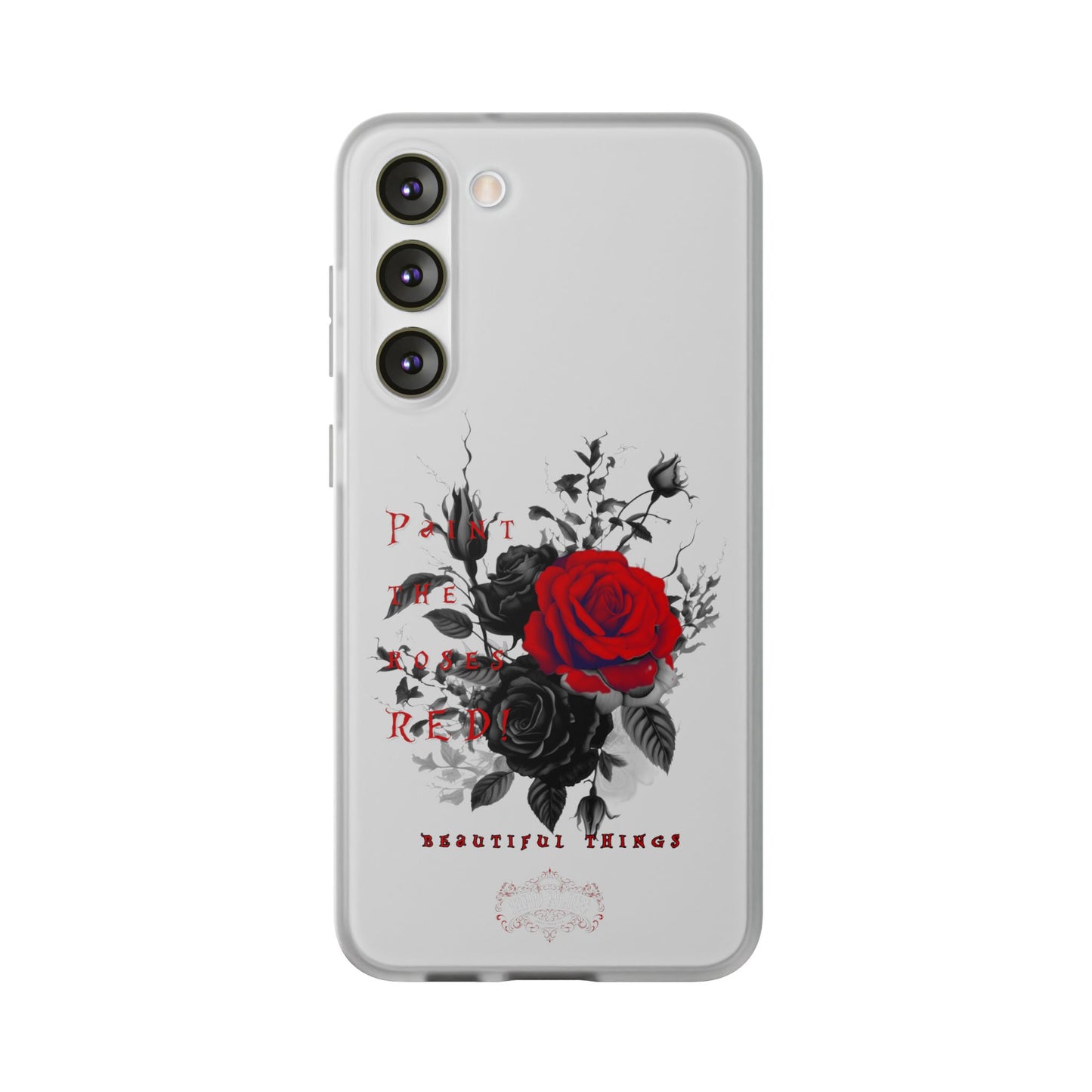 Red Rose Floral Phone Case — 'Paint the Red' Artistic iPhone Cover