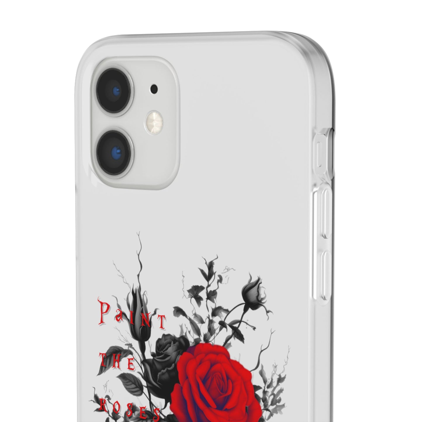 Red Rose Floral Phone Case — 'Paint the Red' Artistic iPhone Cover