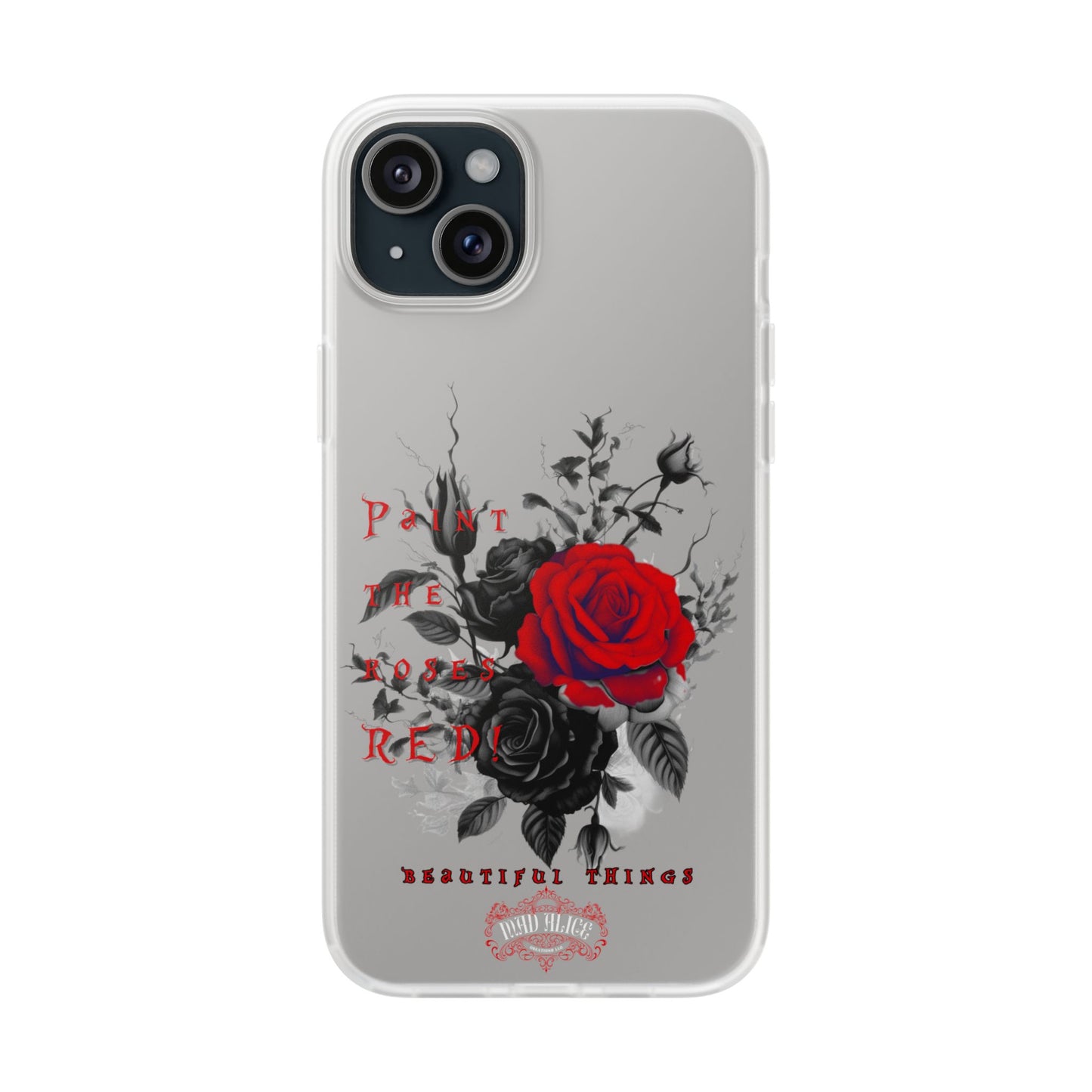 Red Rose Floral Phone Case — 'Paint the Red' Artistic iPhone Cover