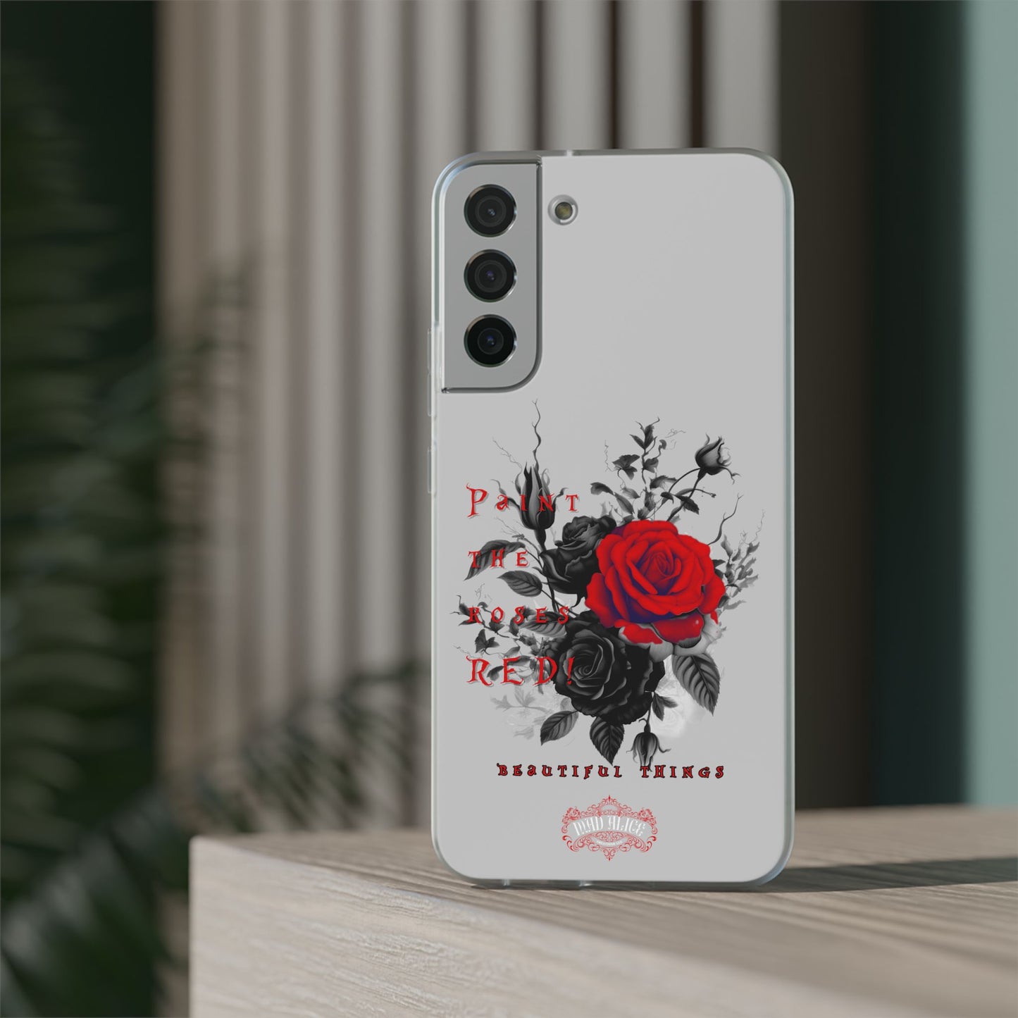 Red Rose Floral Phone Case — 'Paint the Red' Artistic iPhone Cover