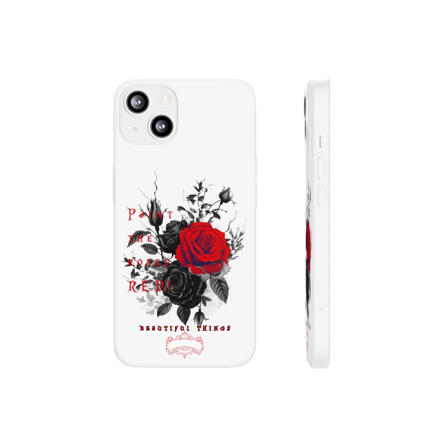 Red Rose Floral Phone Case — 'Paint the Red' Artistic iPhone Cover