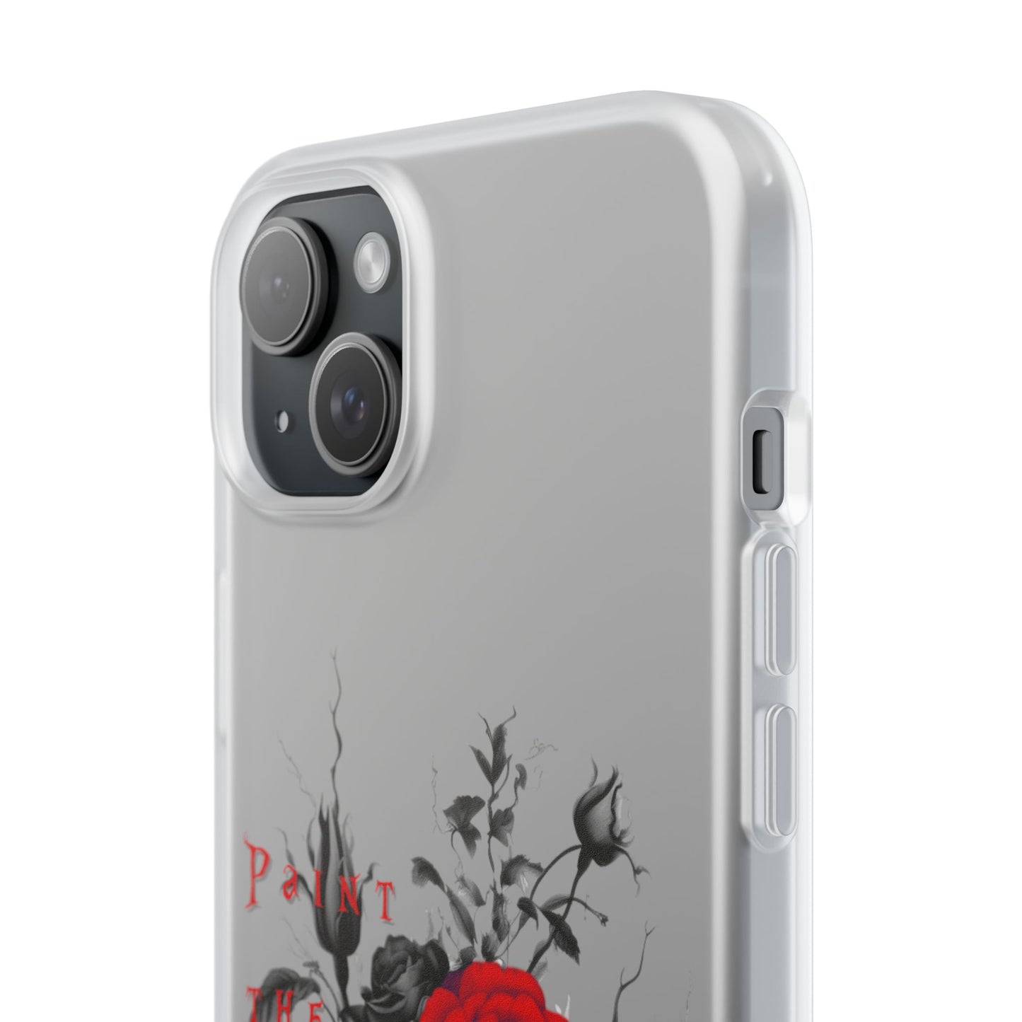Red Rose Floral Phone Case — 'Paint the Red' Artistic iPhone Cover