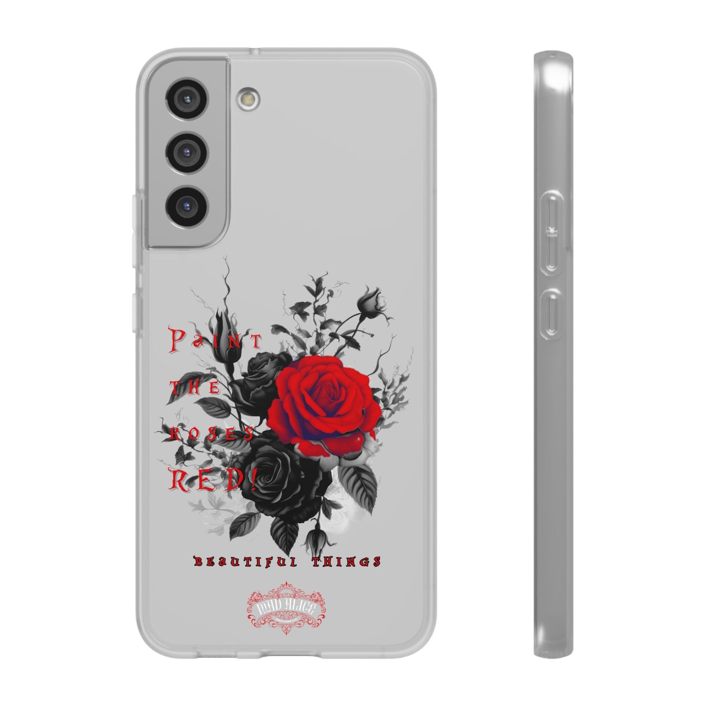 Red Rose Floral Phone Case — 'Paint the Red' Artistic iPhone Cover