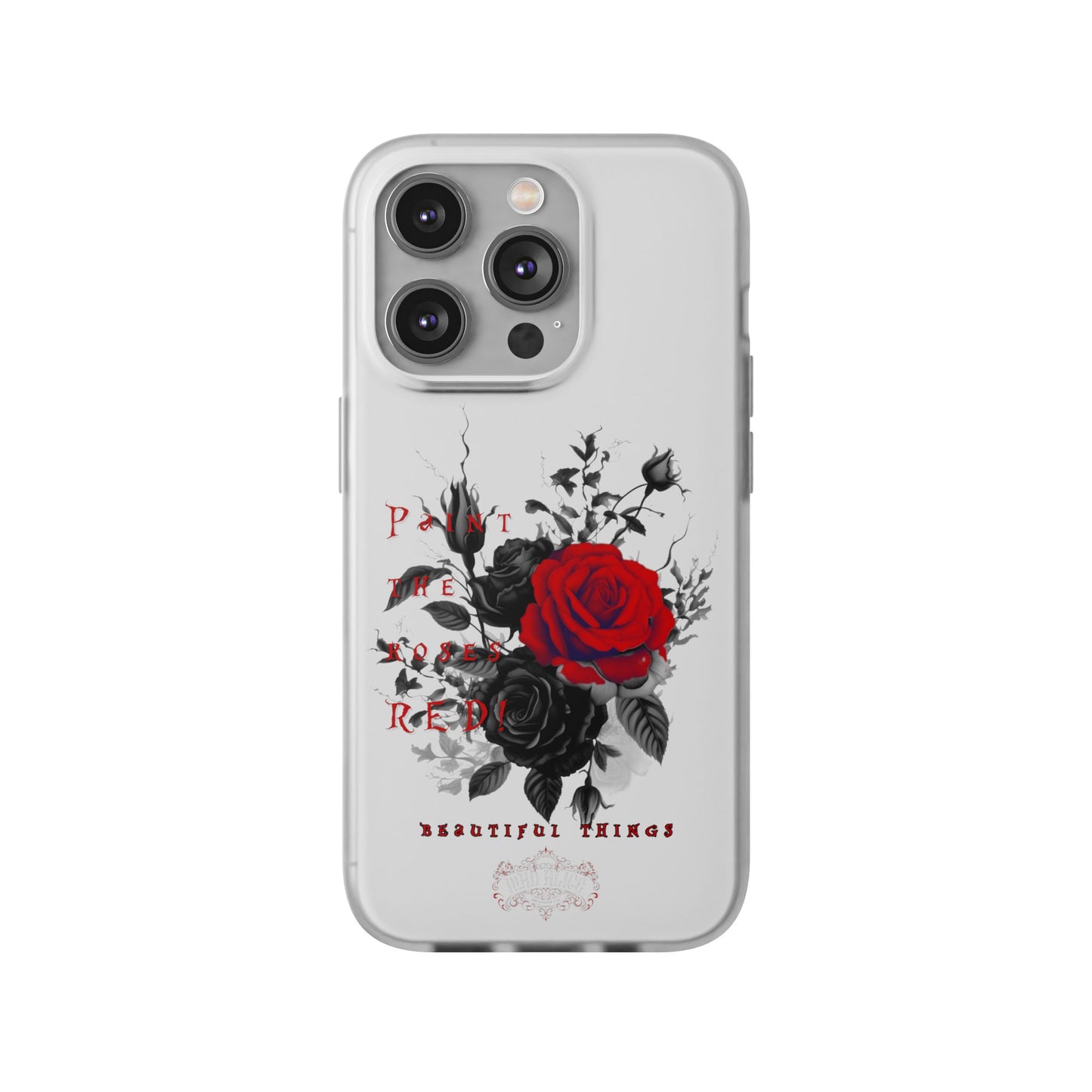 Red Rose Floral Phone Case — 'Paint the Red' Artistic iPhone Cover