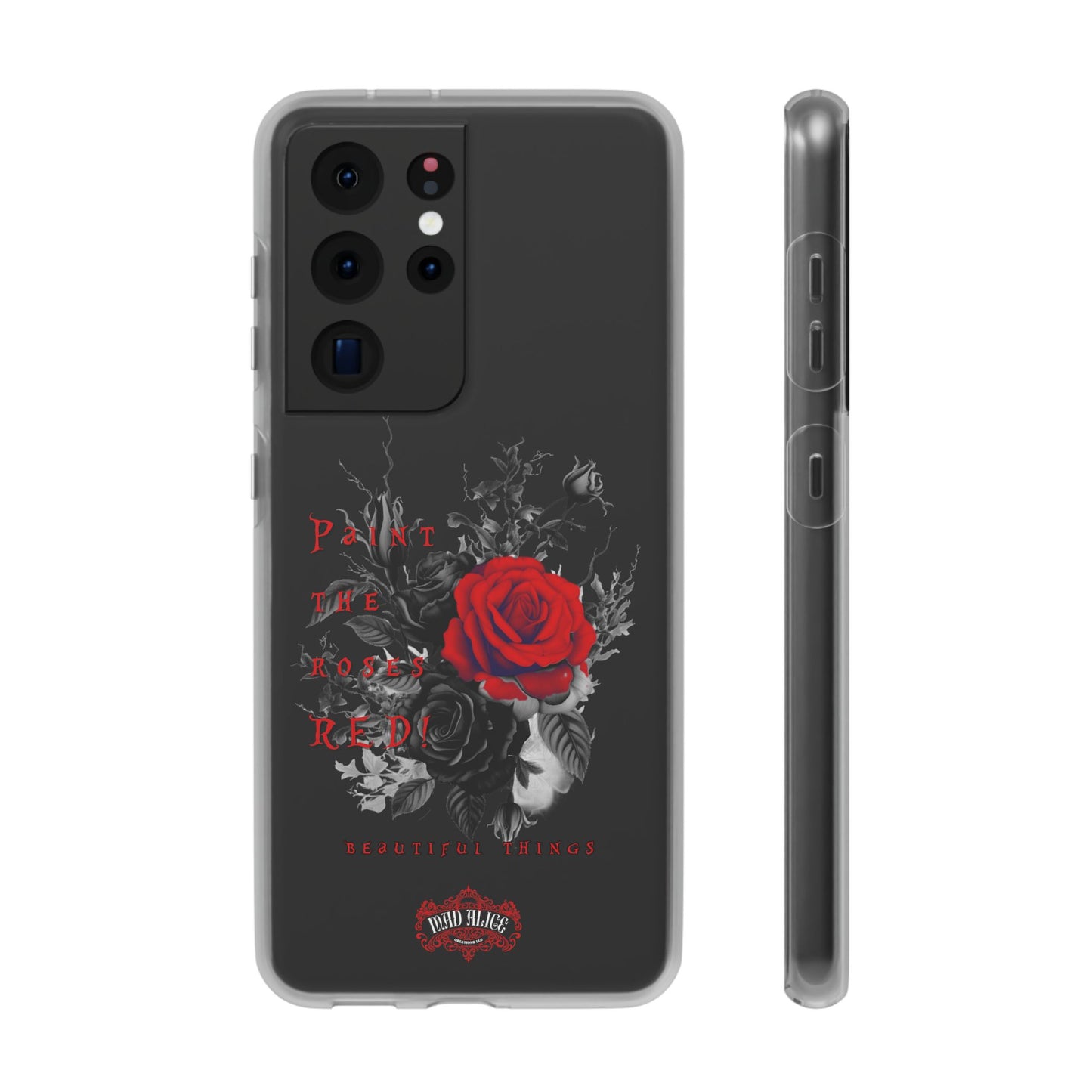Red Rose Floral Phone Case — 'Paint the Red' Artistic iPhone Cover