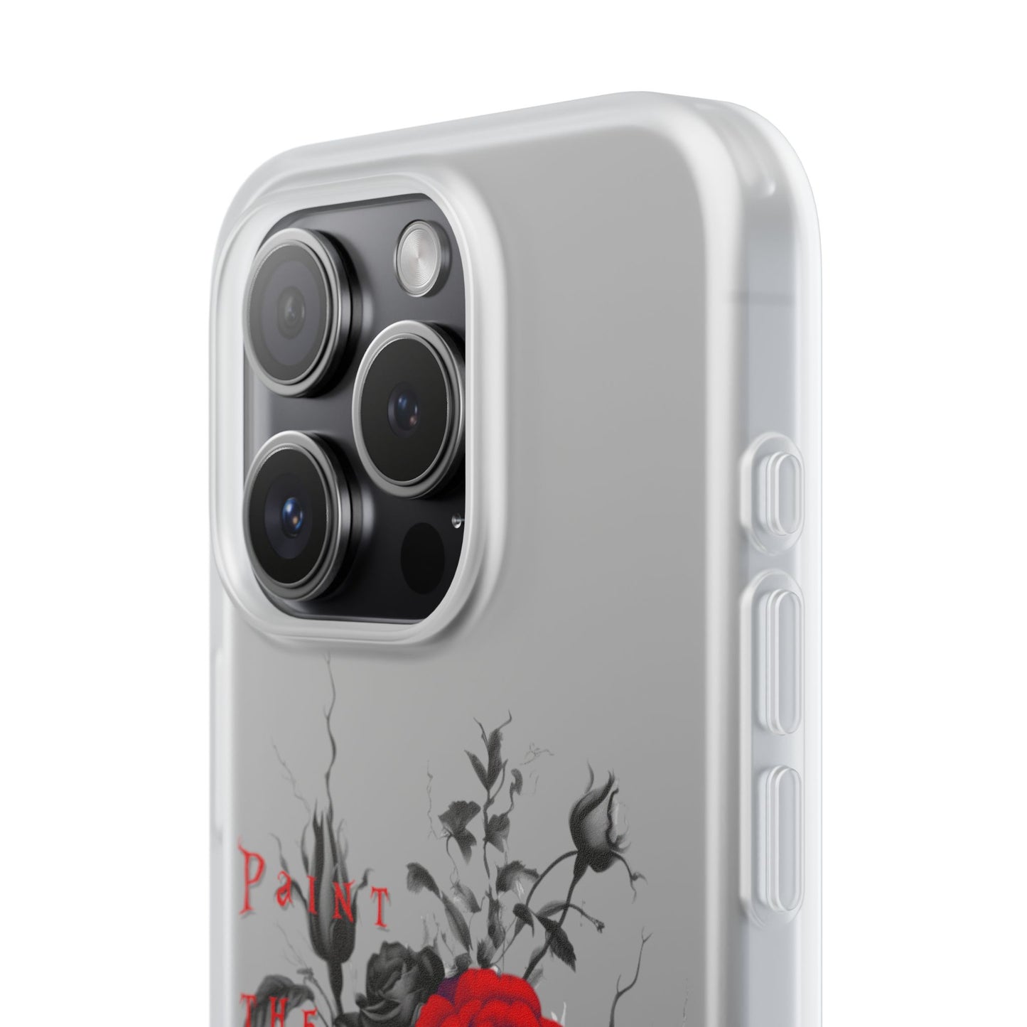 Red Rose Floral Phone Case — 'Paint the Red' Artistic iPhone Cover