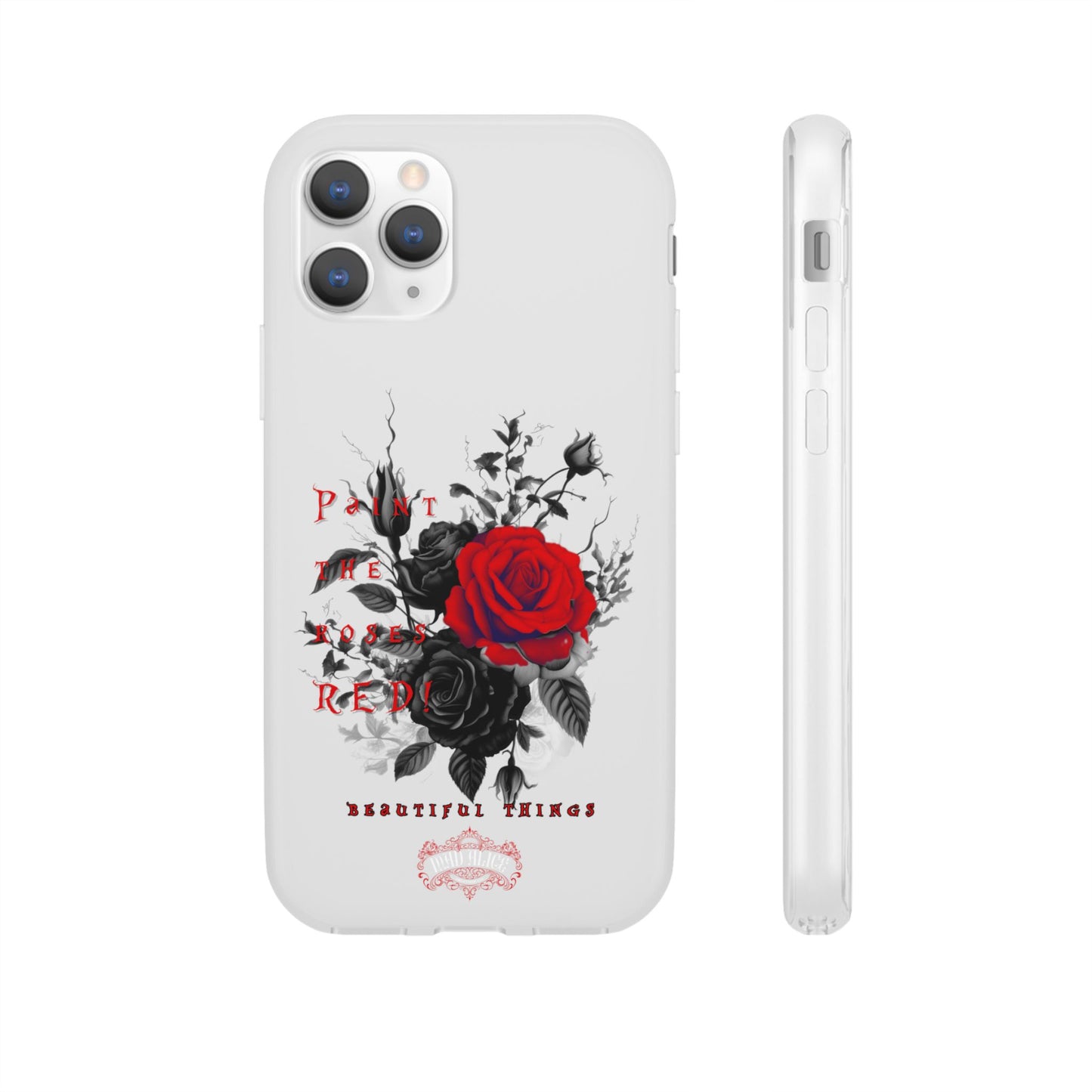 Red Rose Floral Phone Case — 'Paint the Red' Artistic iPhone Cover