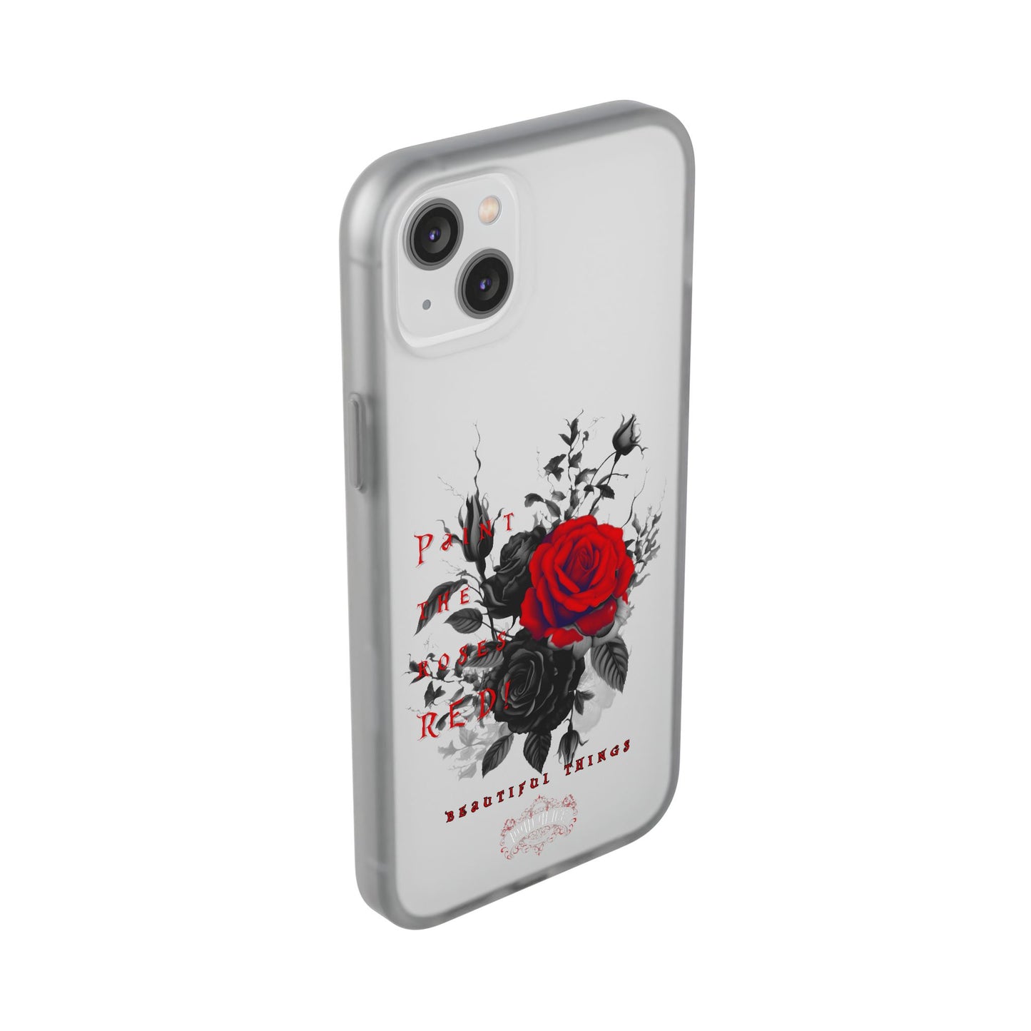 Red Rose Floral Phone Case — 'Paint the Red' Artistic iPhone Cover