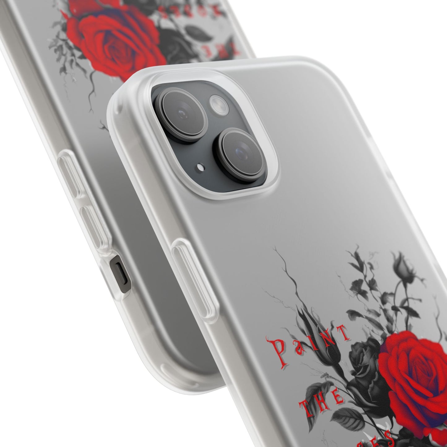 Red Rose Floral Phone Case — 'Paint the Red' Artistic iPhone Cover
