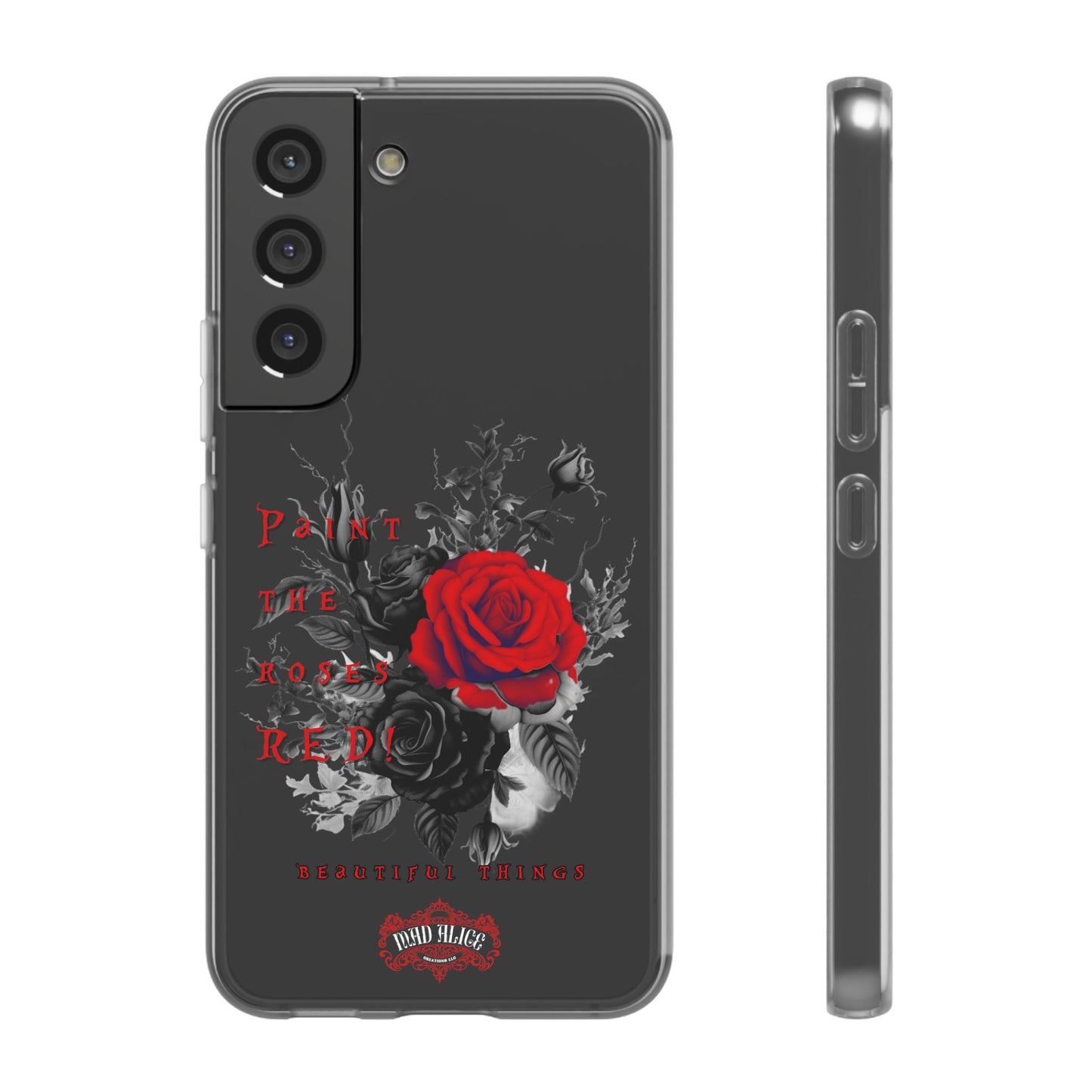 Red Rose Floral Phone Case — 'Paint the Red' Artistic iPhone Cover