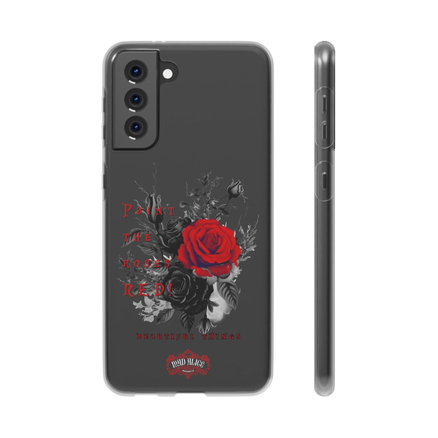 Red Rose Floral Phone Case — 'Paint the Red' Artistic iPhone Cover