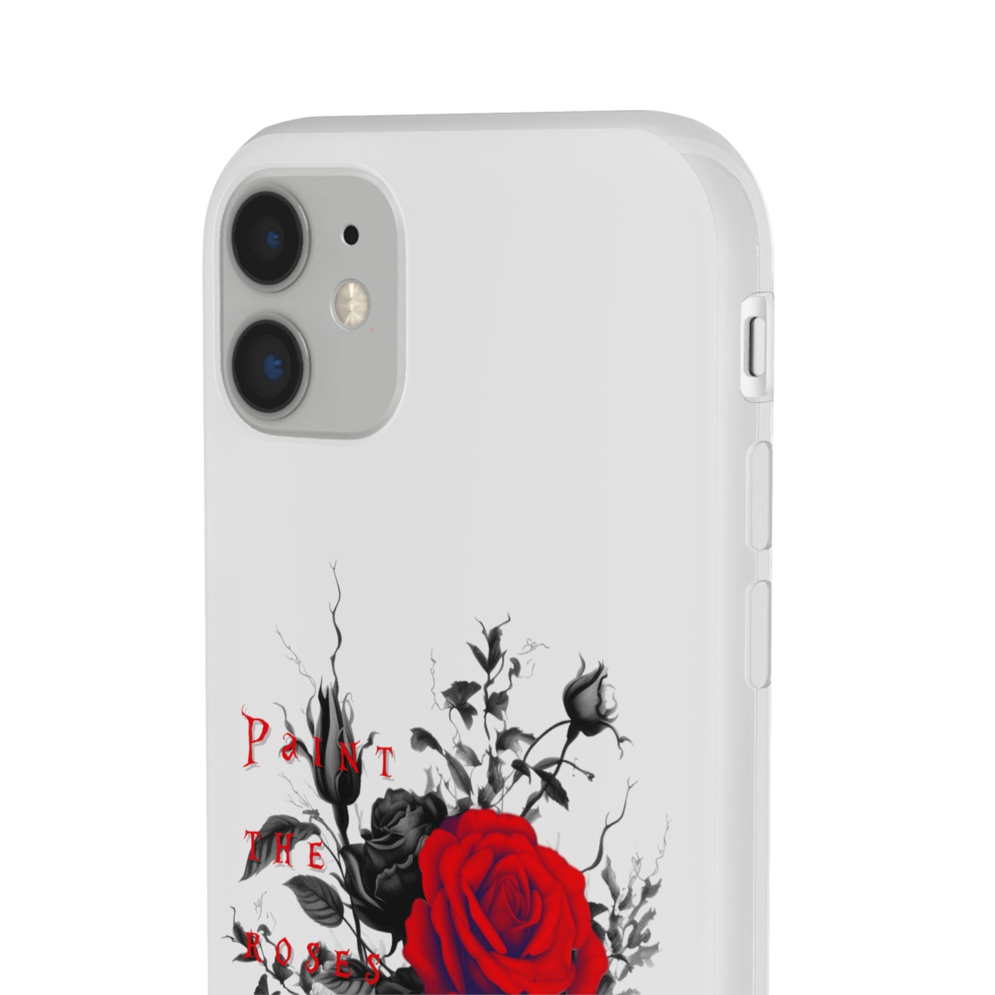 Red Rose Floral Phone Case — 'Paint the Red' Artistic iPhone Cover