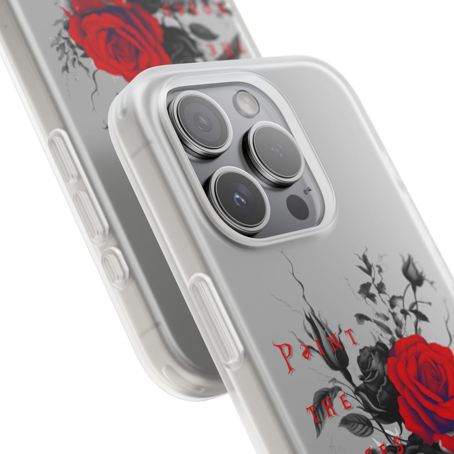 Red Rose Floral Phone Case — 'Paint the Red' Artistic iPhone Cover