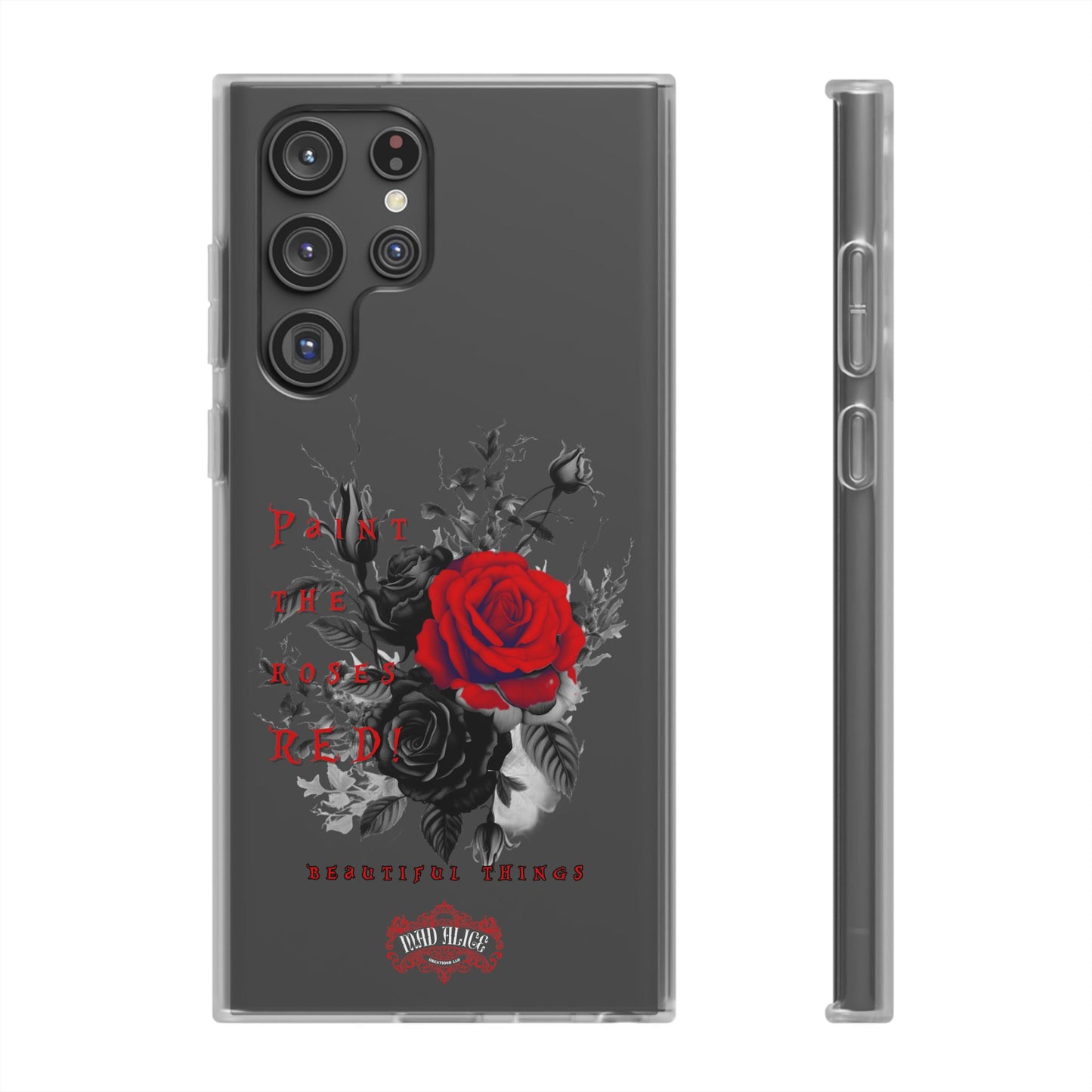 Red Rose Floral Phone Case — 'Paint the Red' Artistic iPhone Cover