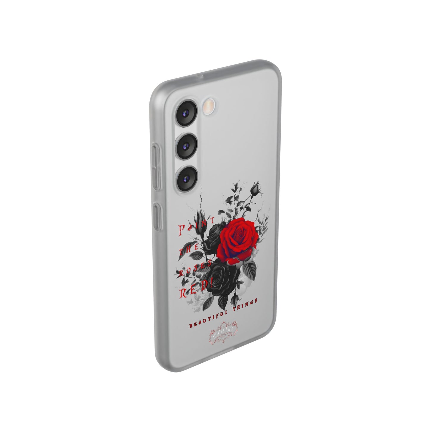 Red Rose Floral Phone Case — 'Paint the Red' Artistic iPhone Cover