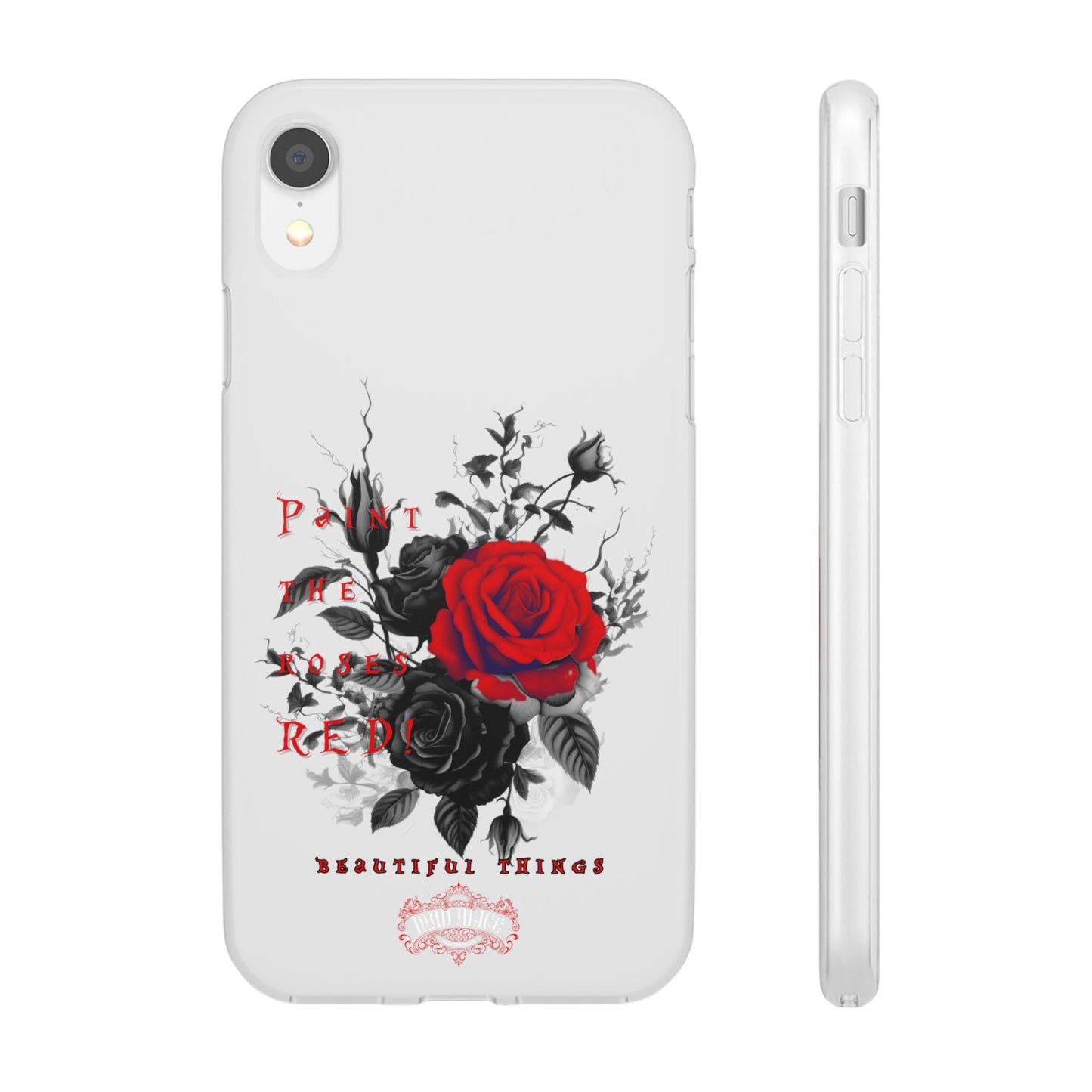 Red Rose Floral Phone Case — 'Paint the Red' Artistic iPhone Cover