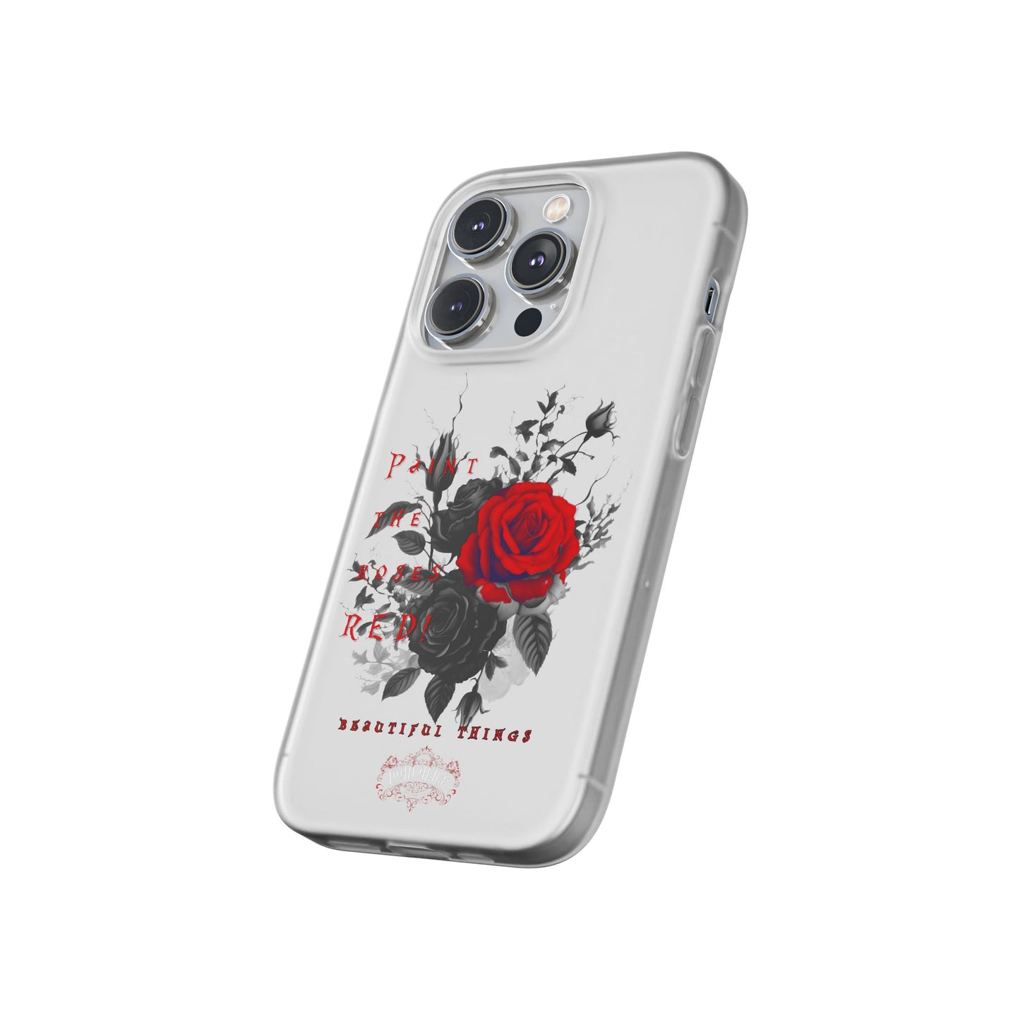 Red Rose Floral Phone Case — 'Paint the Red' Artistic iPhone Cover