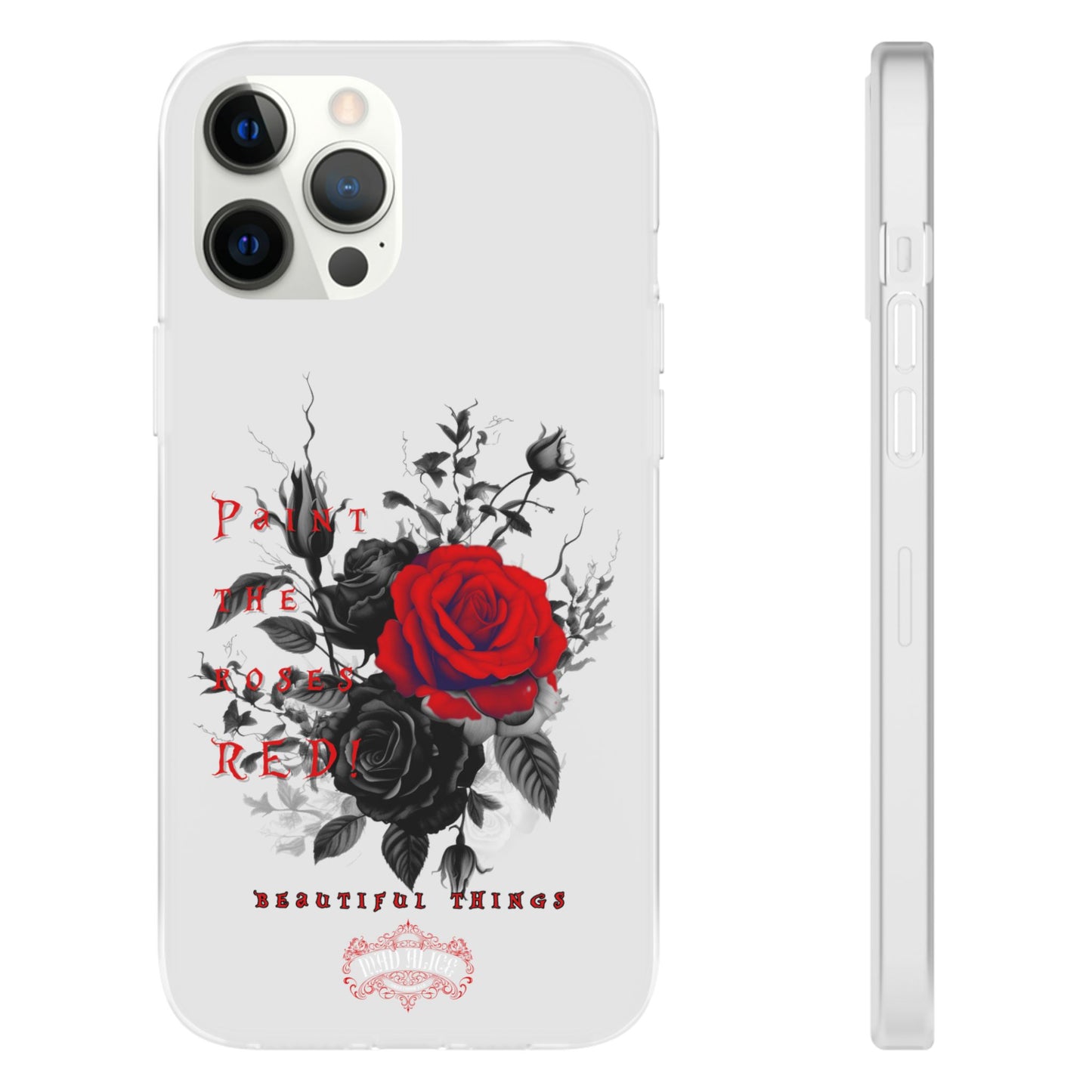 Red Rose Floral Phone Case — 'Paint the Red' Artistic iPhone Cover