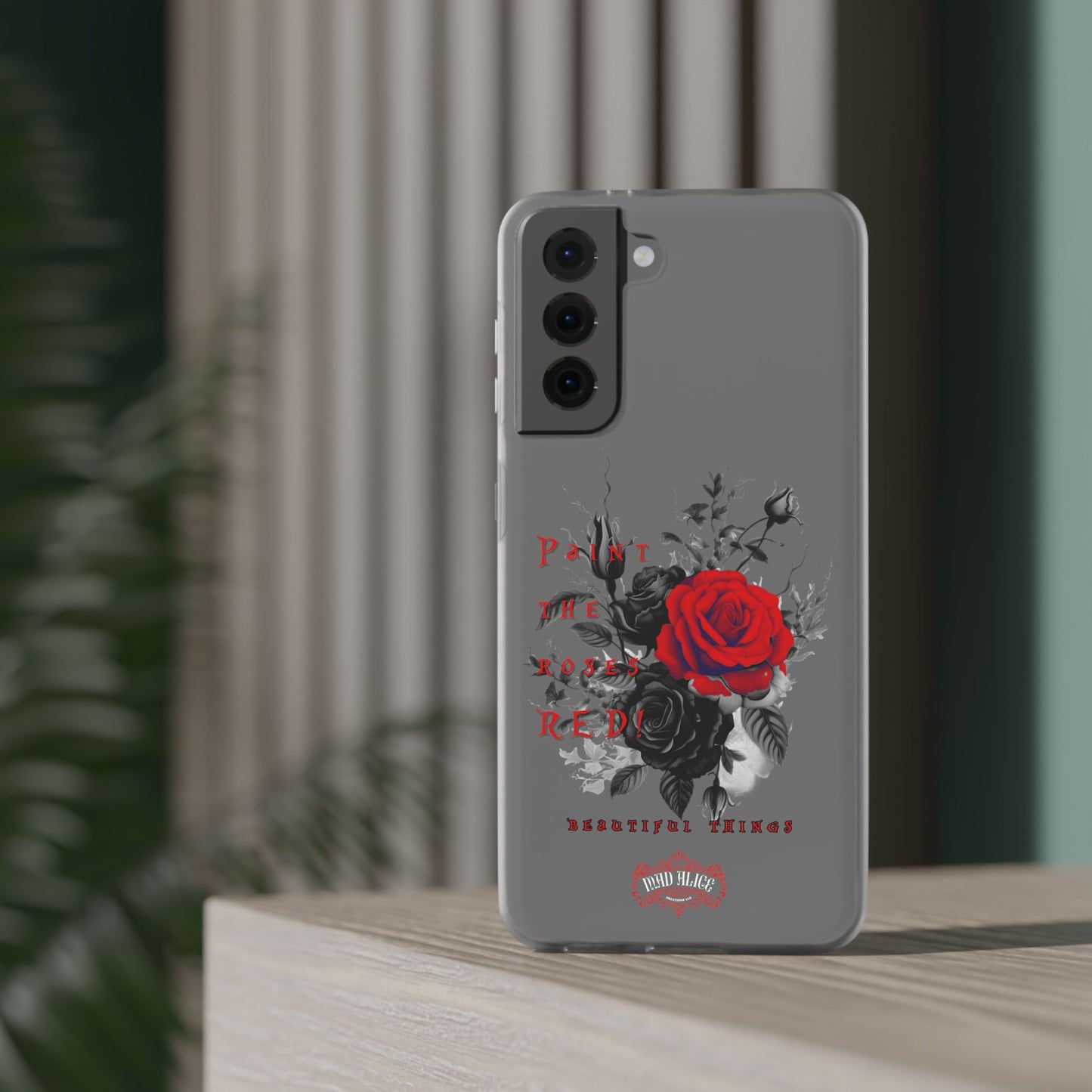 Red Rose Floral Phone Case — 'Paint the Red' Artistic iPhone Cover