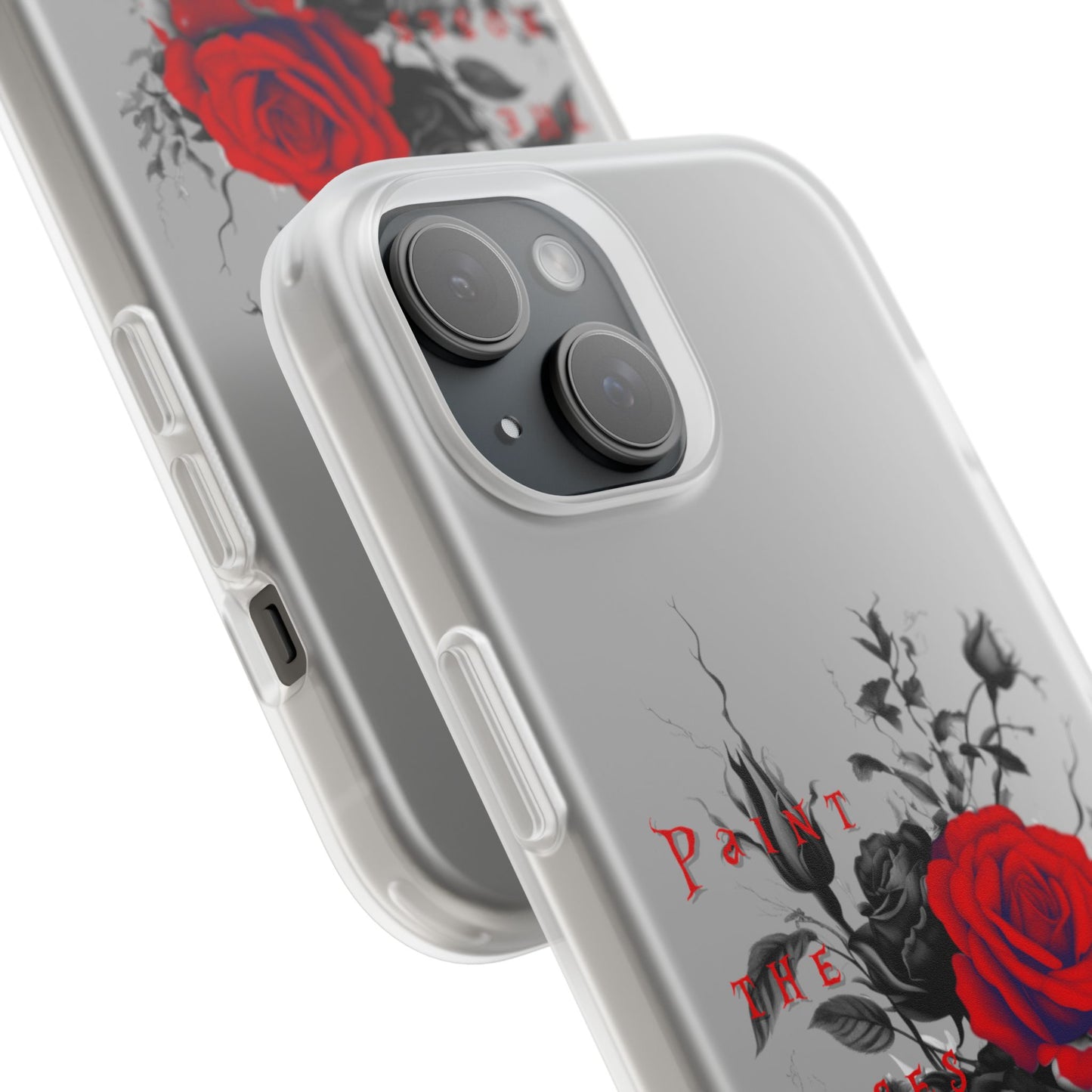 Red Rose Floral Phone Case — 'Paint the Red' Artistic iPhone Cover