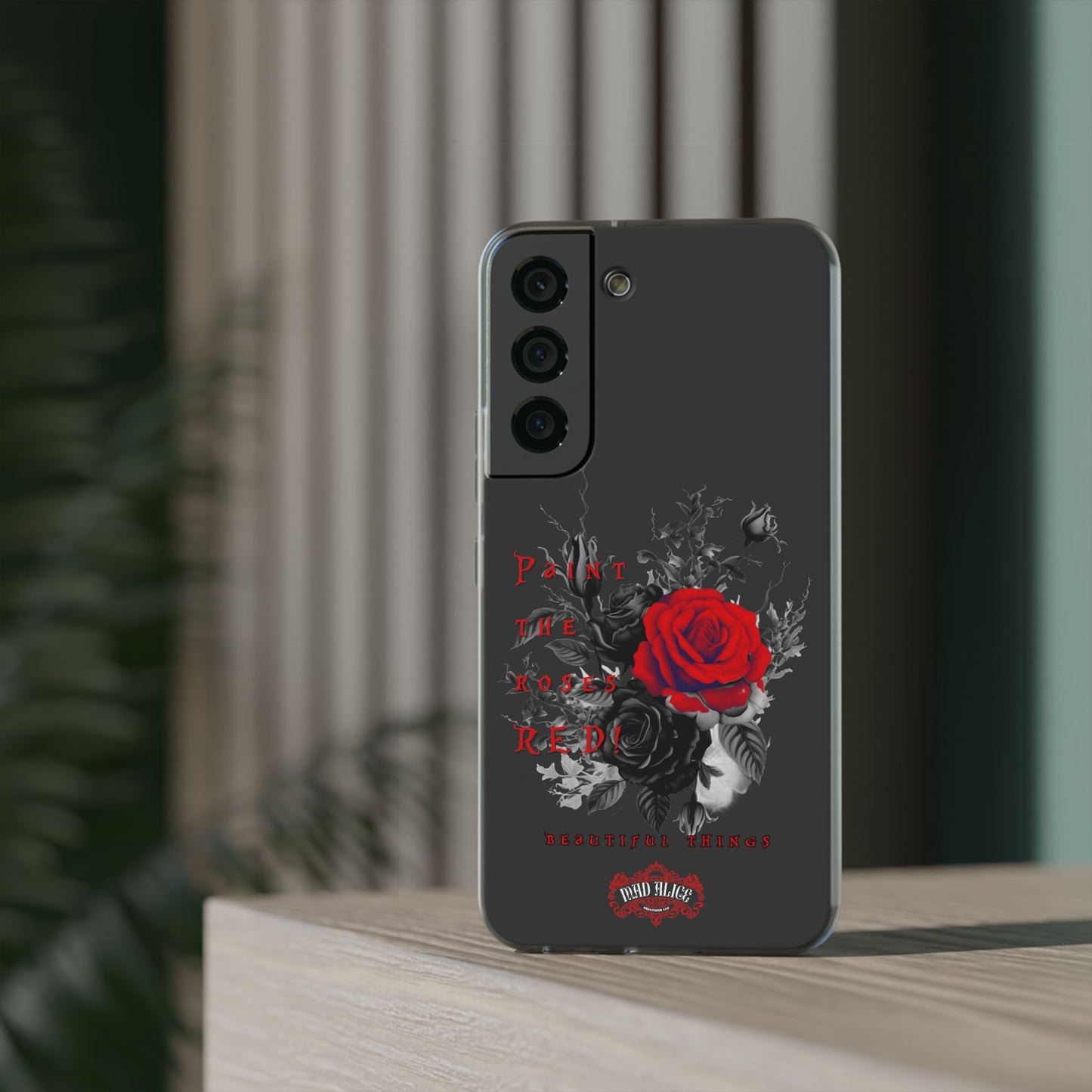 Red Rose Floral Phone Case — 'Paint the Red' Artistic iPhone Cover
