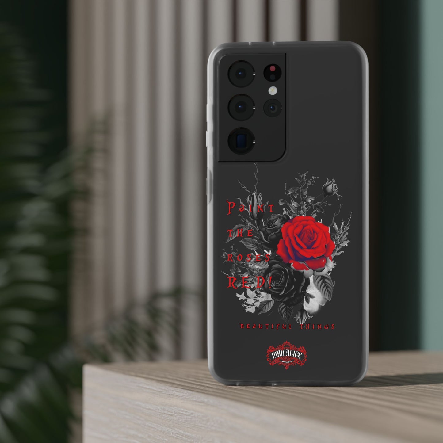 Red Rose Floral Phone Case — 'Paint the Red' Artistic iPhone Cover