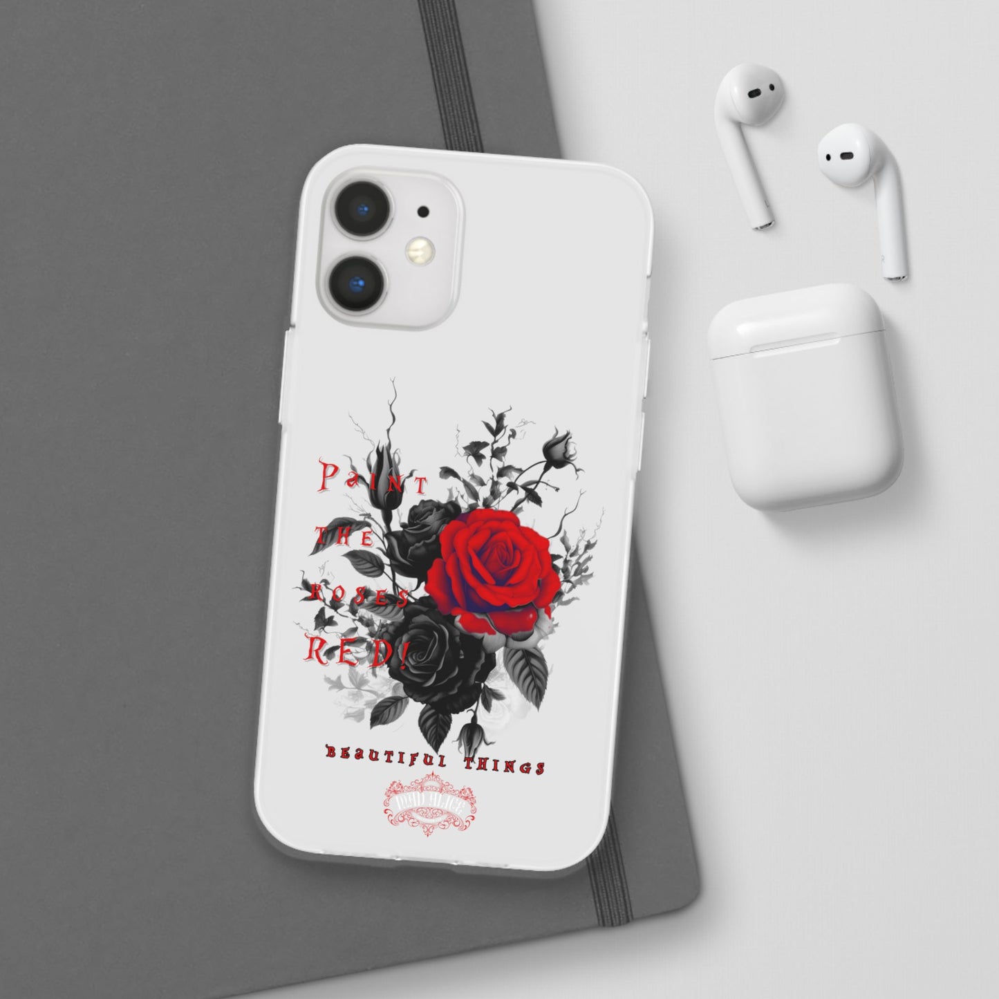 Red Rose Floral Phone Case — 'Paint the Red' Artistic iPhone Cover