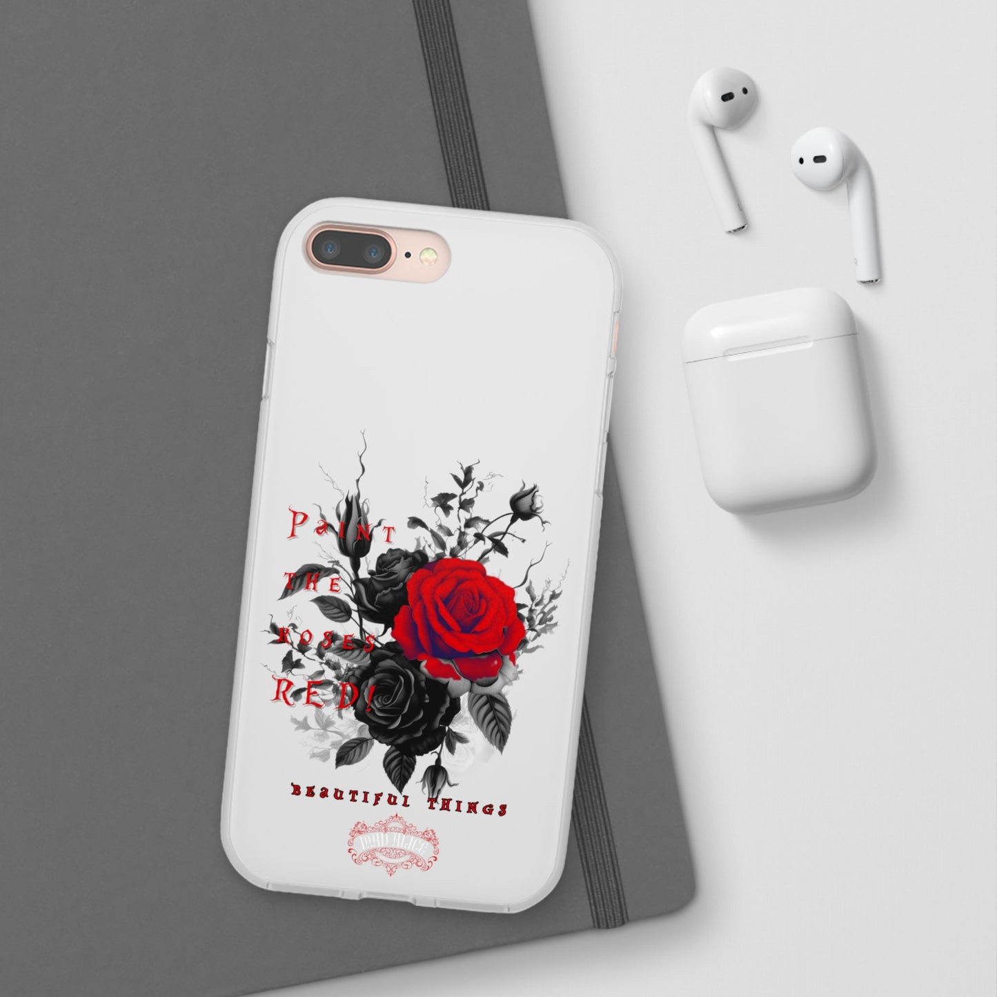 Red Rose Floral Phone Case — 'Paint the Red' Artistic iPhone Cover