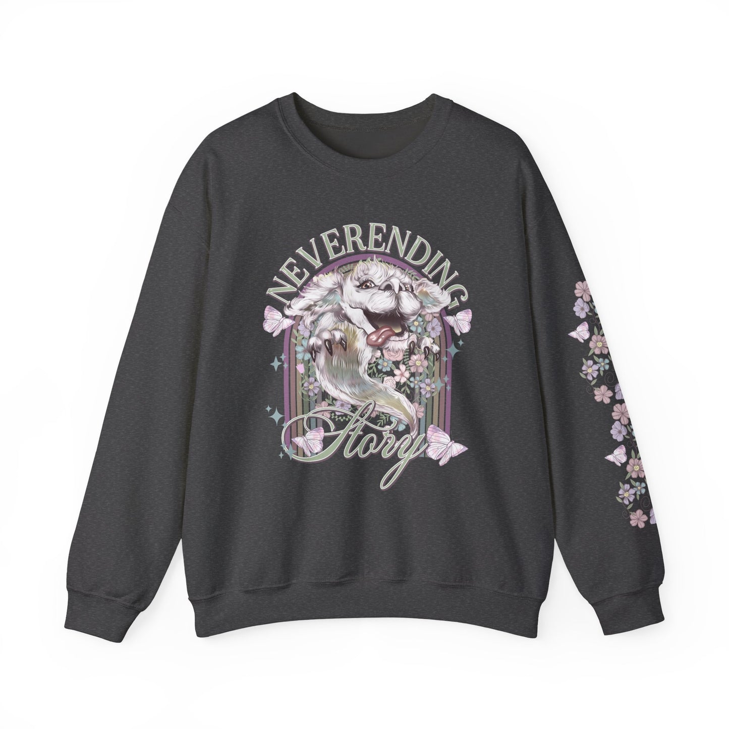 Neverending Story Sweatshirt — Fantasy Cat Graphic Crewneck