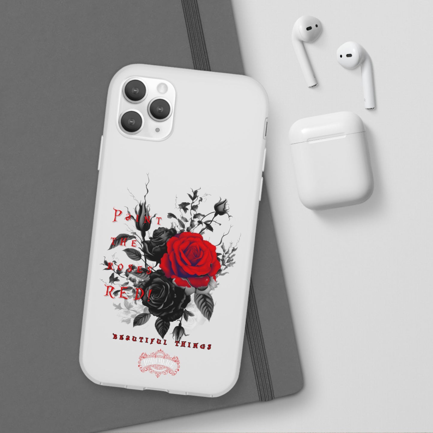 Red Rose Floral Phone Case — 'Paint the Red' Artistic iPhone Cover
