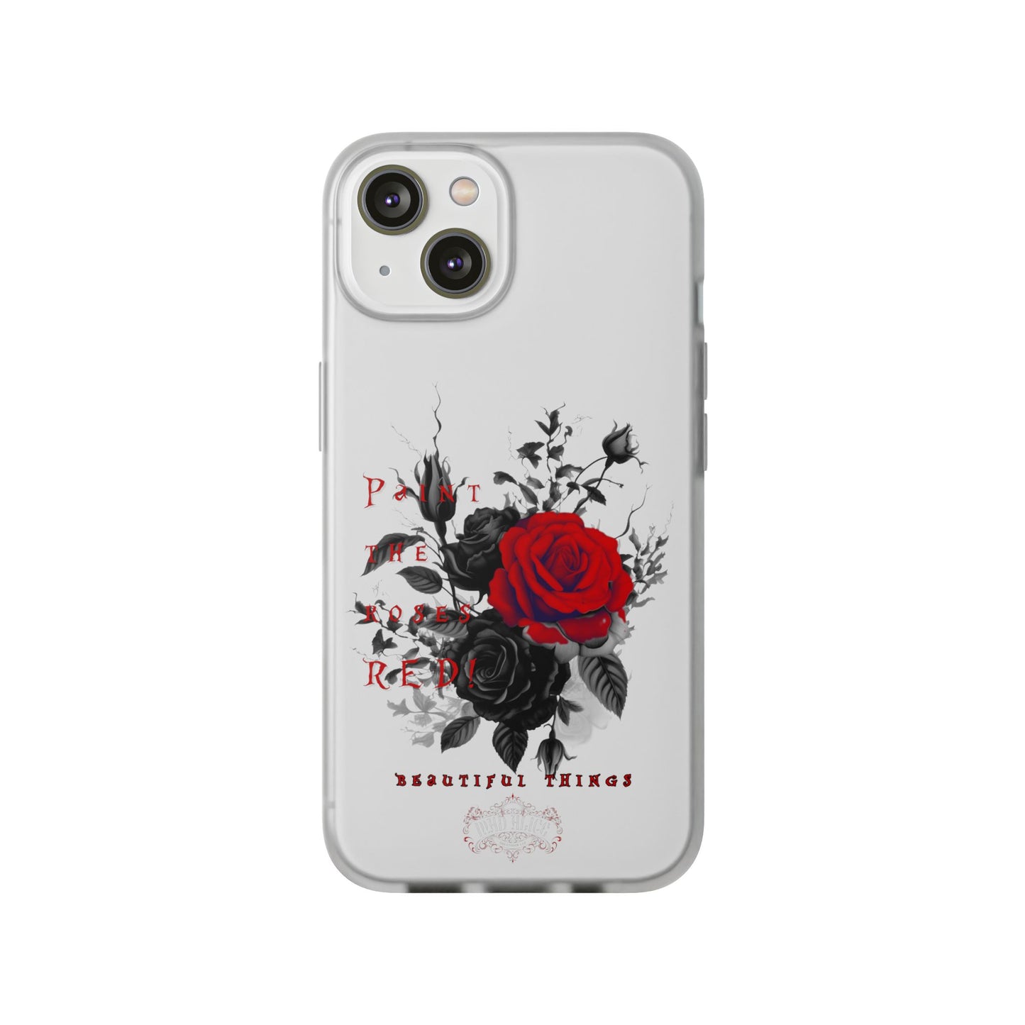 Red Rose Floral Phone Case — 'Paint the Red' Artistic iPhone Cover