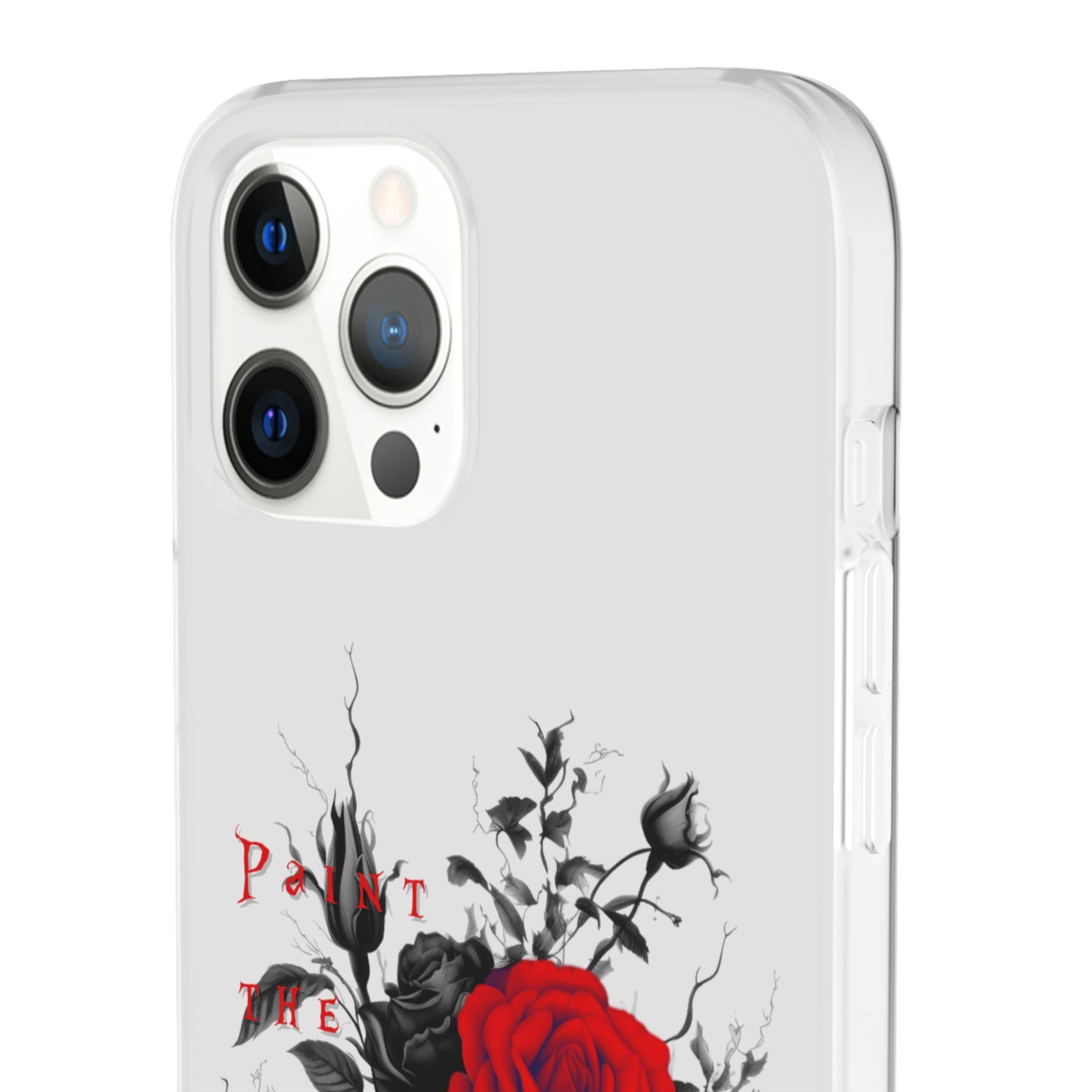 Red Rose Floral Phone Case — 'Paint the Red' Artistic iPhone Cover