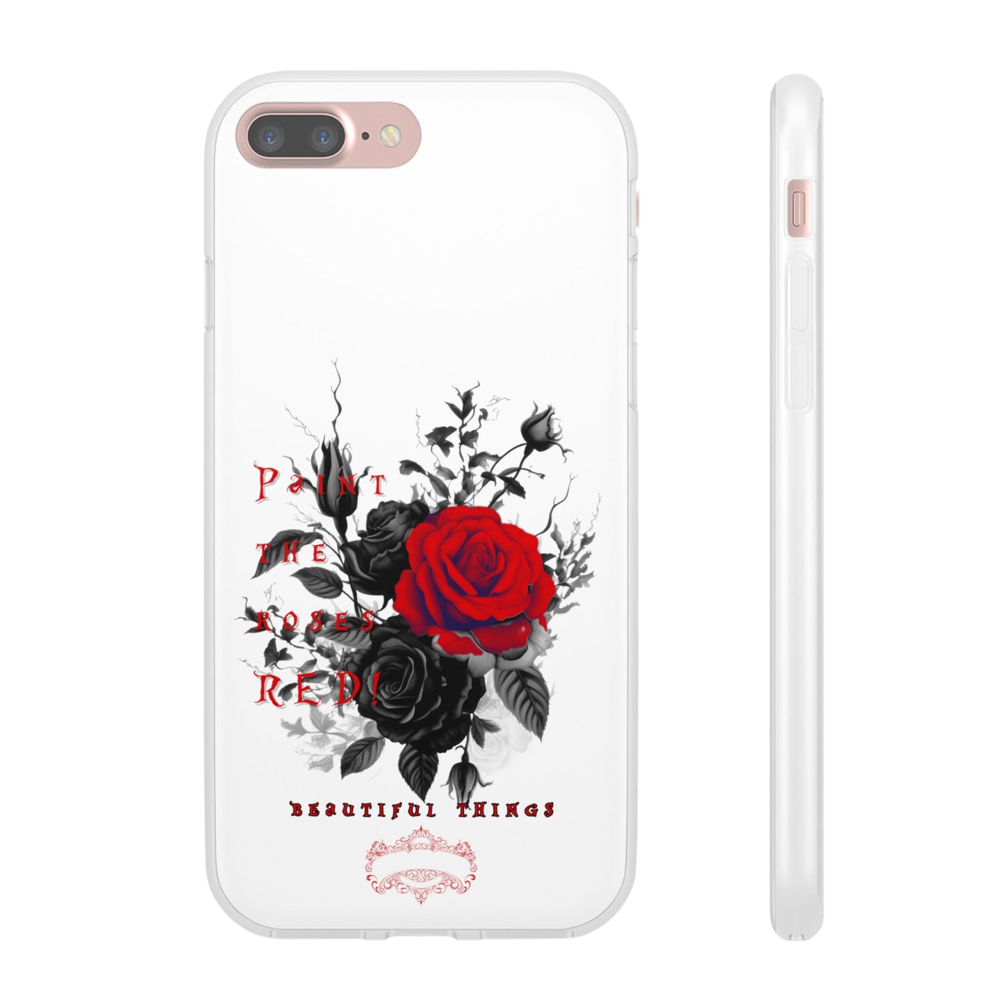 Red Rose Floral Phone Case — 'Paint the Red' Artistic iPhone Cover