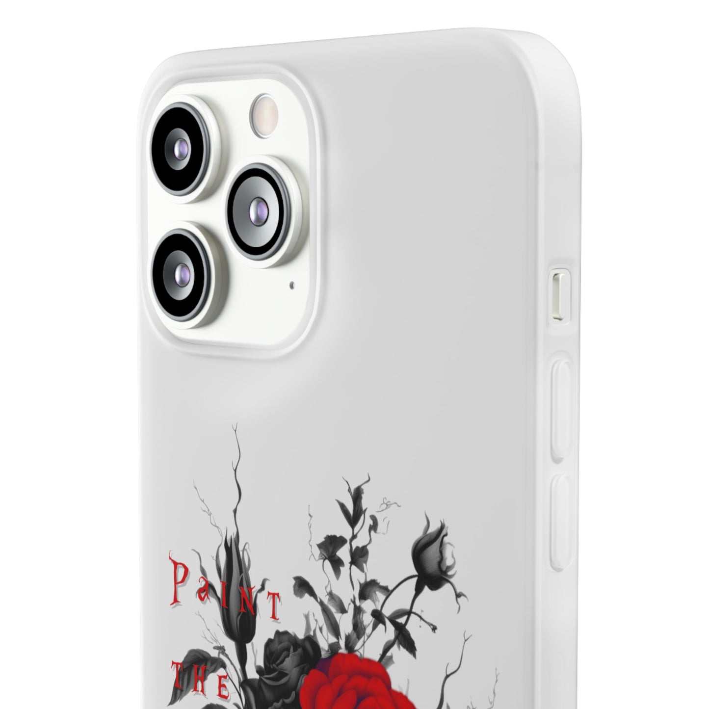 Red Rose Floral Phone Case — 'Paint the Red' Artistic iPhone Cover