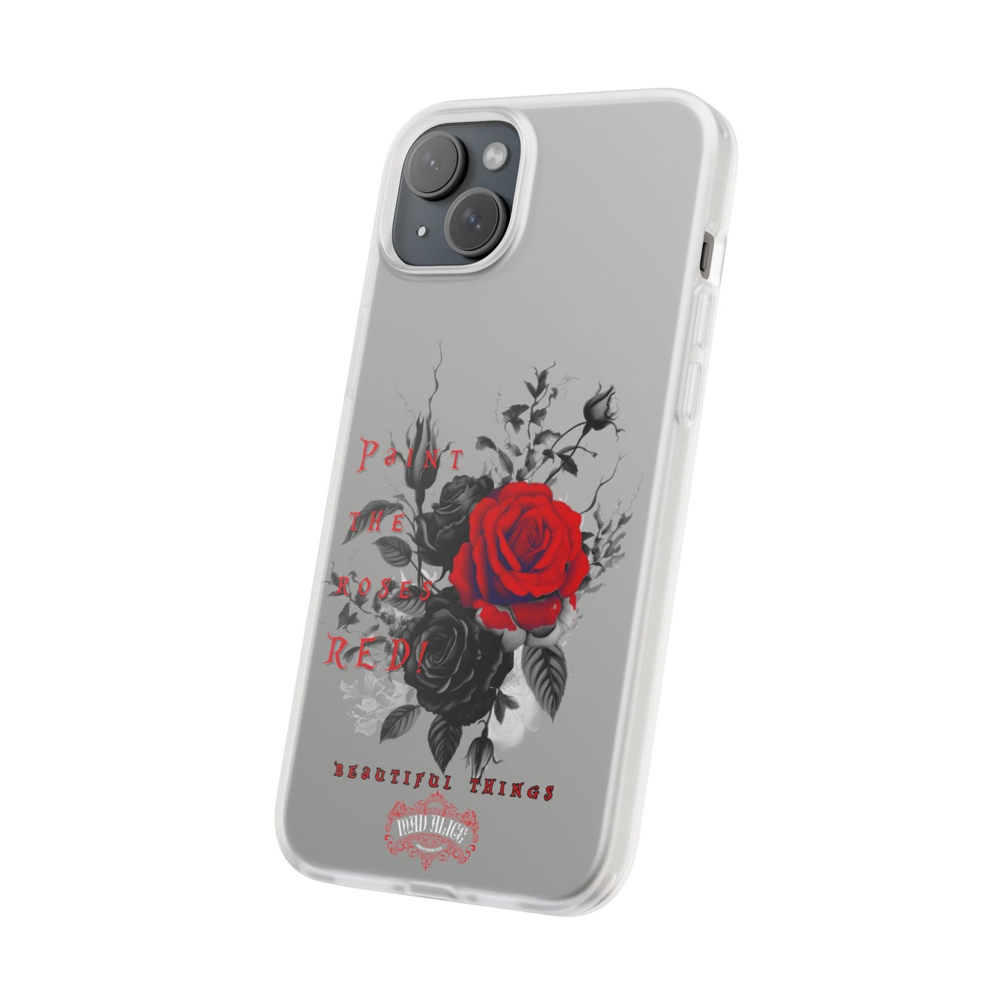 Red Rose Floral Phone Case — 'Paint the Red' Artistic iPhone Cover