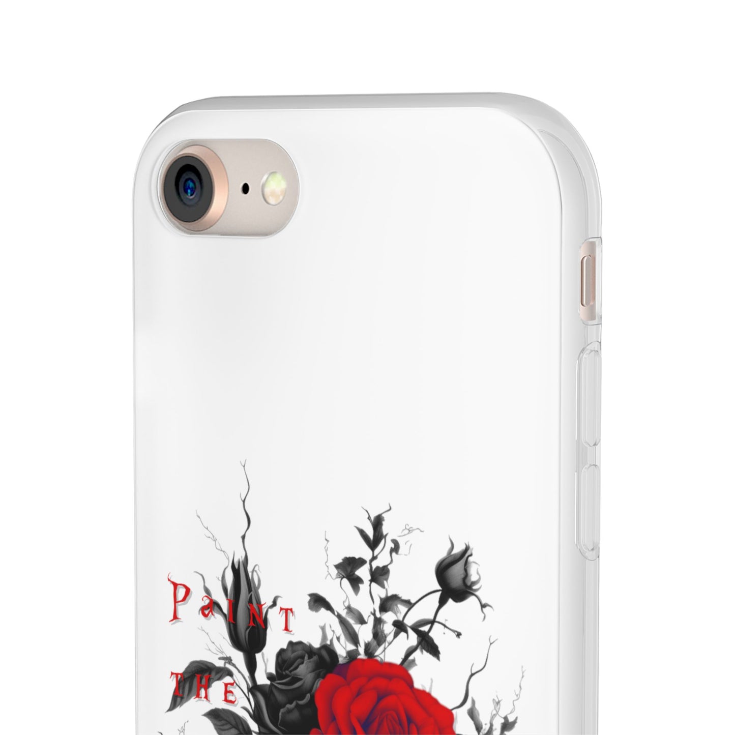 Red Rose Floral Phone Case — 'Paint the Red' Artistic iPhone Cover