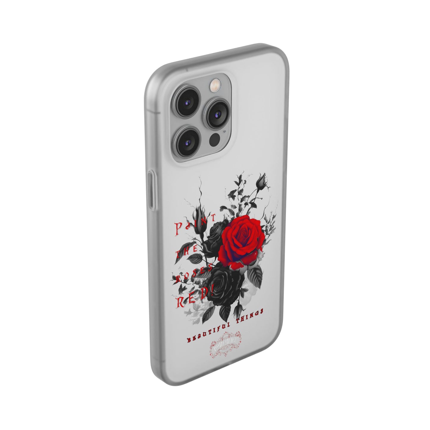 Red Rose Floral Phone Case — 'Paint the Red' Artistic iPhone Cover