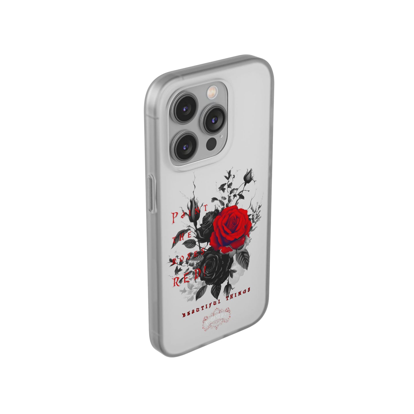 Red Rose Floral Phone Case — 'Paint the Red' Artistic iPhone Cover