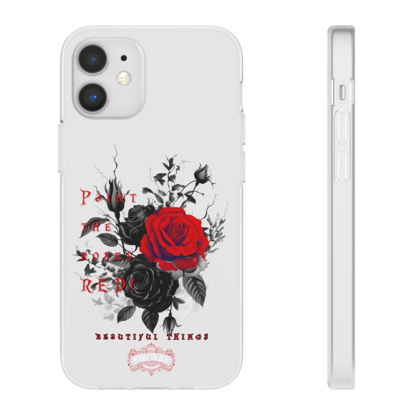 Red Rose Floral Phone Case — 'Paint the Red' Artistic iPhone Cover
