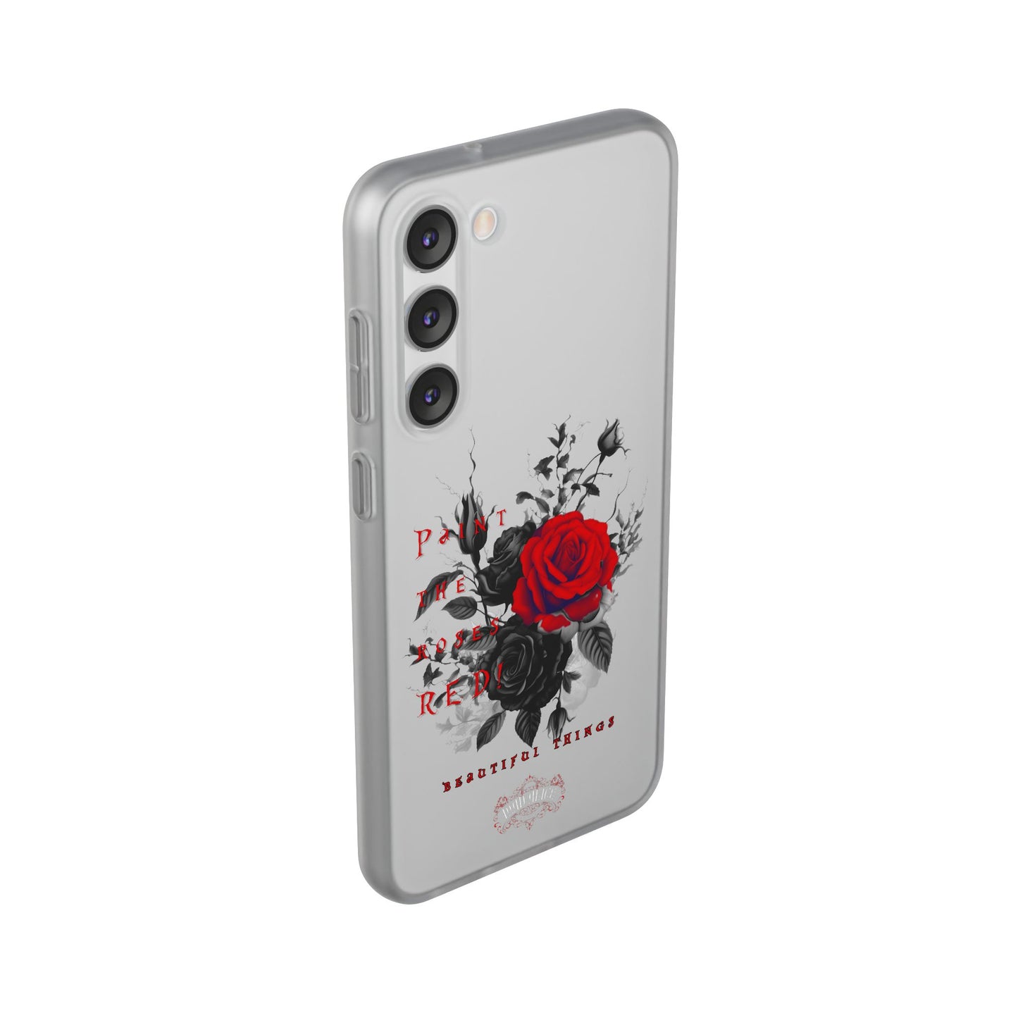 Red Rose Floral Phone Case — 'Paint the Red' Artistic iPhone Cover