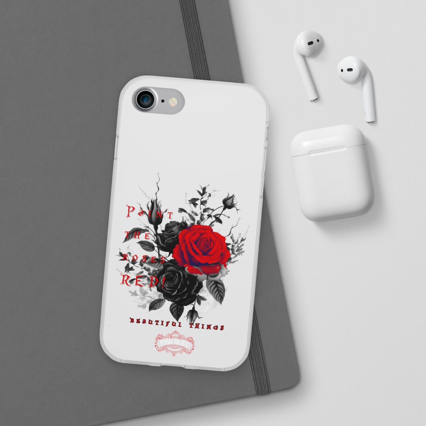 Red Rose Floral Phone Case — 'Paint the Red' Artistic iPhone Cover
