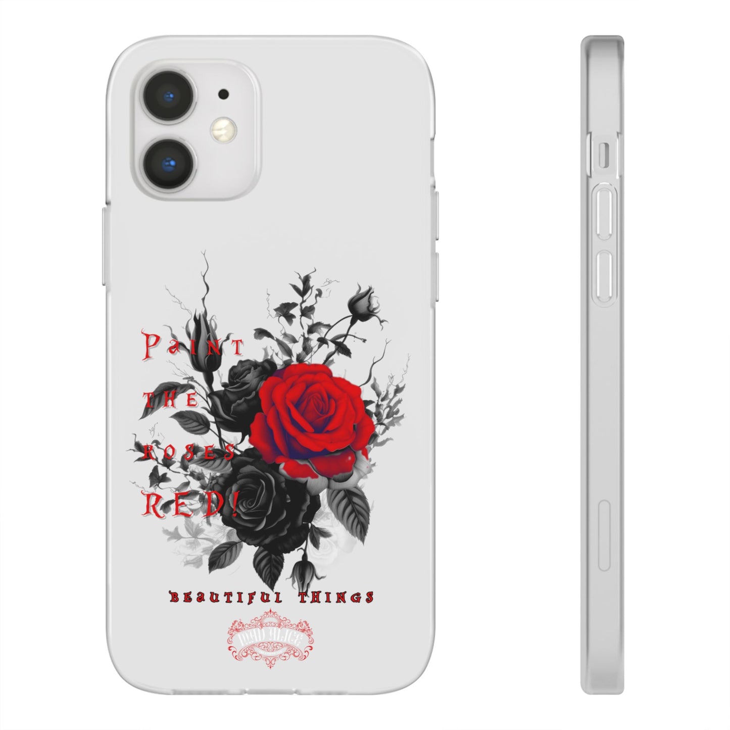 Red Rose Floral Phone Case — 'Paint the Red' Artistic iPhone Cover