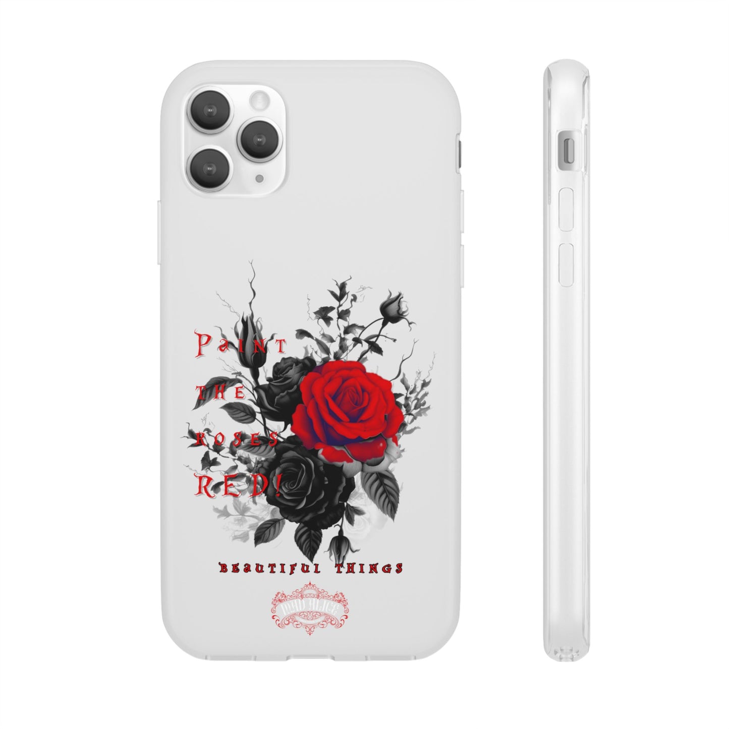 Red Rose Floral Phone Case — 'Paint the Red' Artistic iPhone Cover