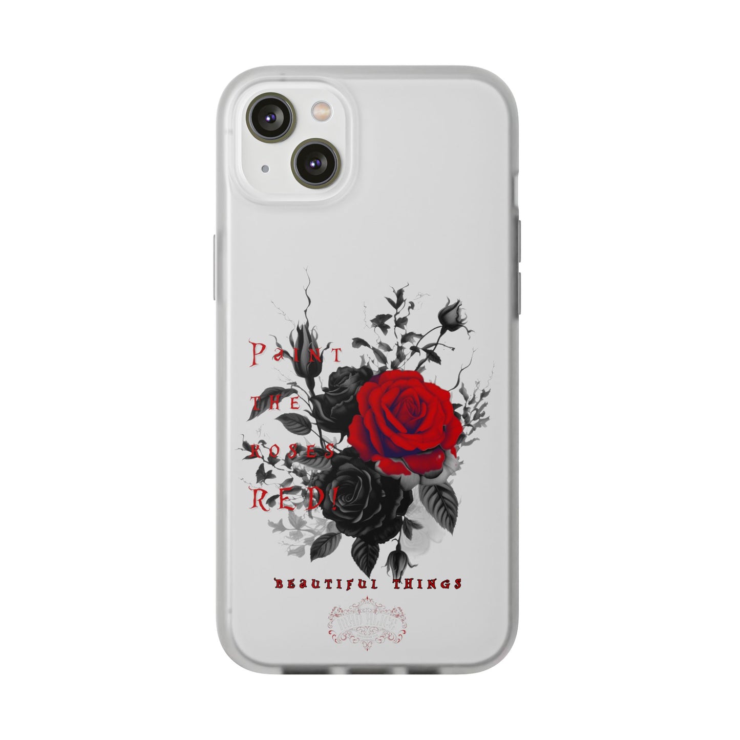 Red Rose Floral Phone Case — 'Paint the Red' Artistic iPhone Cover