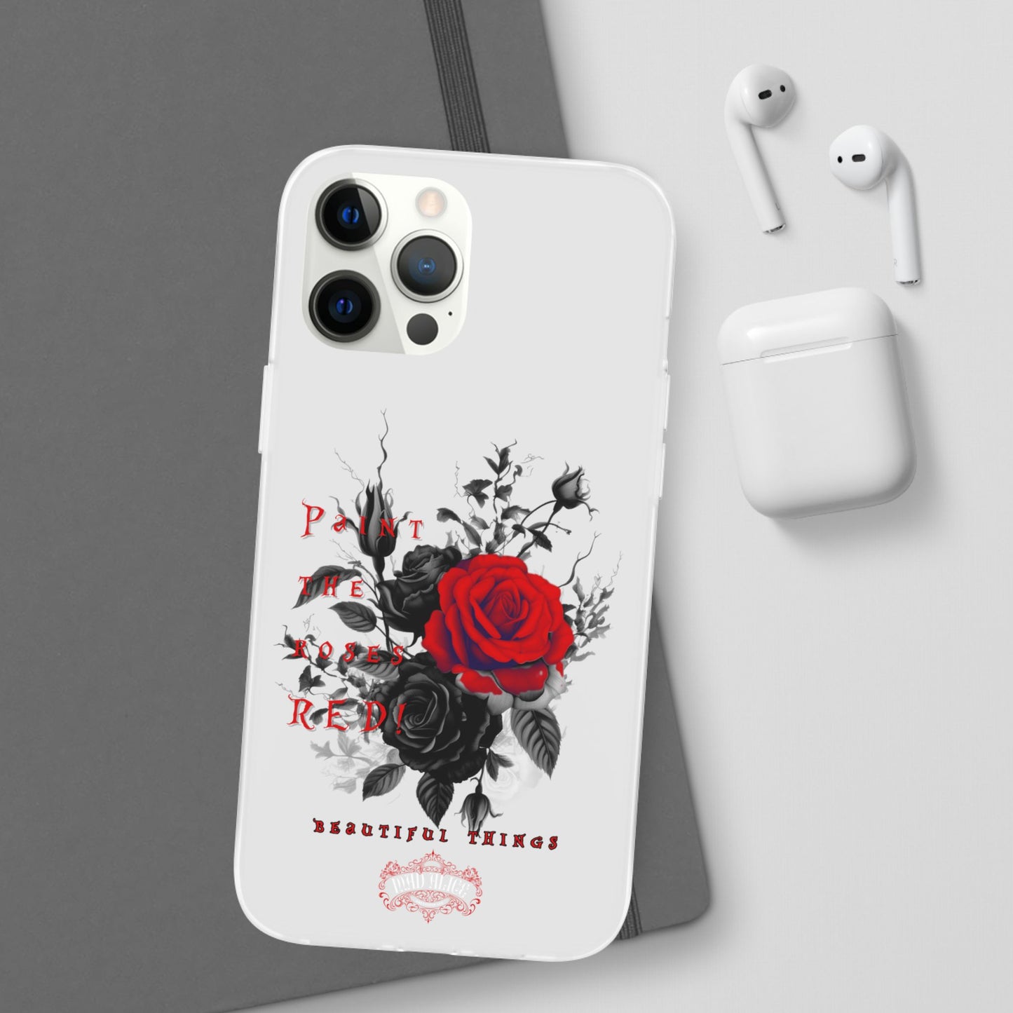 Red Rose Floral Phone Case — 'Paint the Red' Artistic iPhone Cover