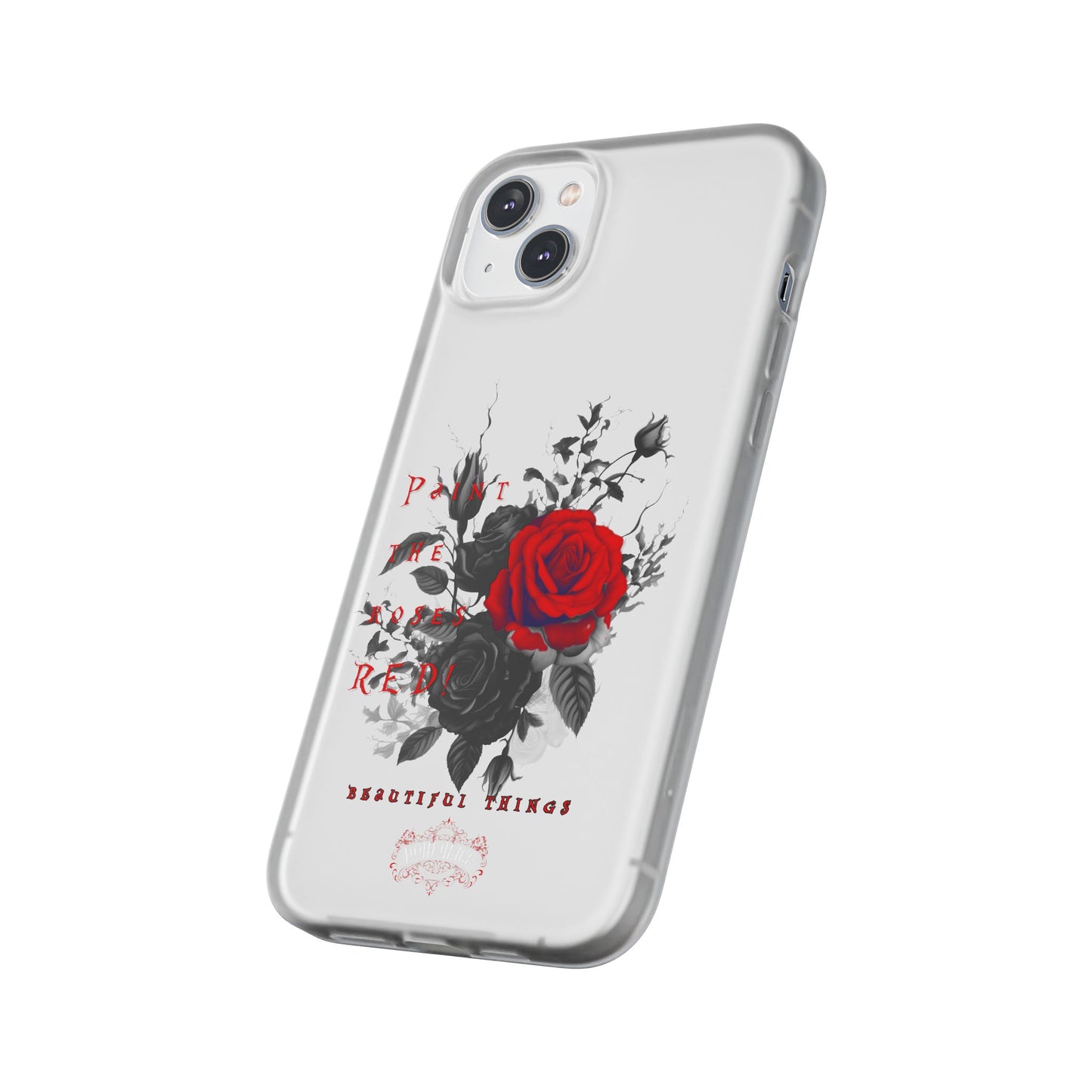 Red Rose Floral Phone Case — 'Paint the Red' Artistic iPhone Cover