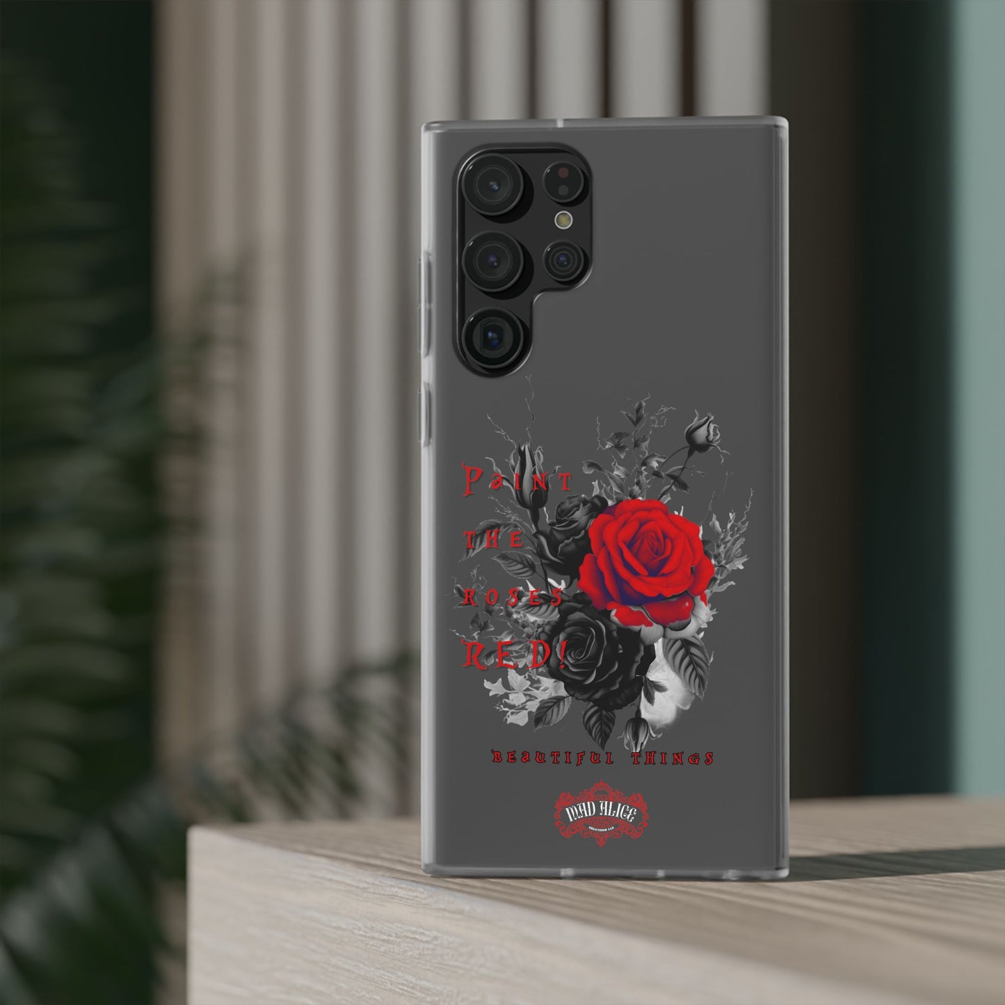 Red Rose Floral Phone Case — 'Paint the Red' Artistic iPhone Cover